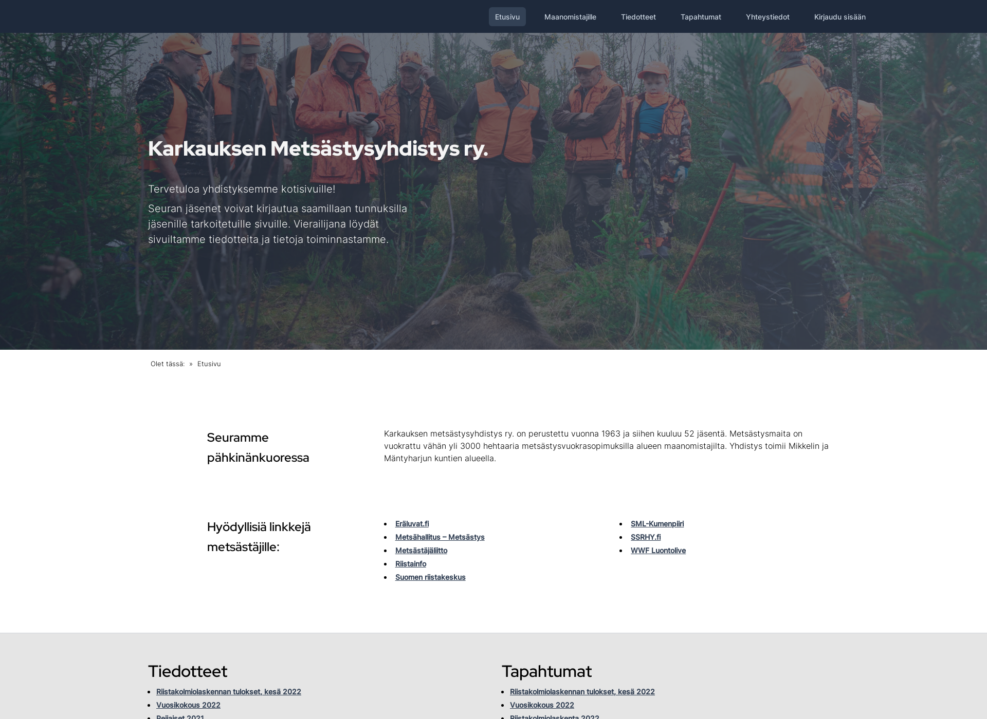 Screenshot for karkausmy.fi
