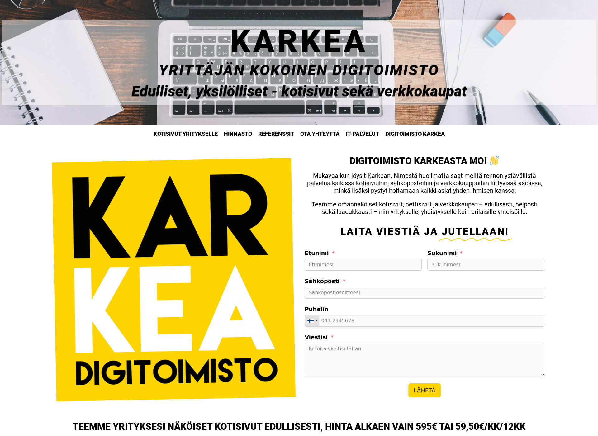 Screenshot for karkea.fi
