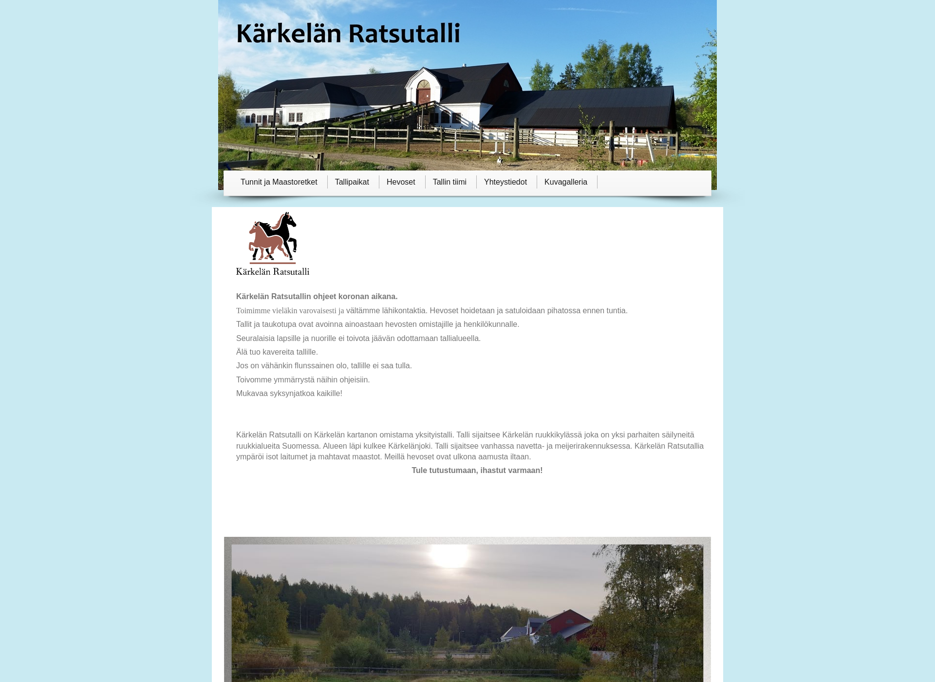 Skärmdump för karkelanratsutalli.fi