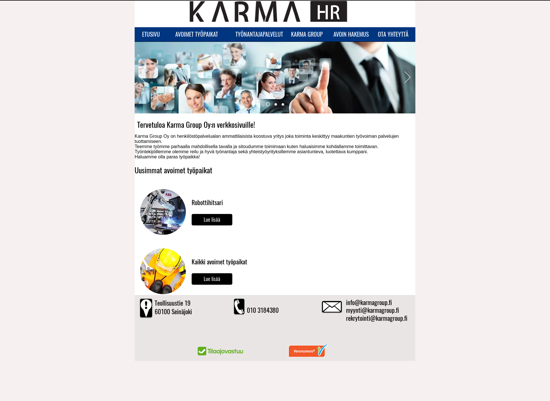 Screenshot for karmahr.fi