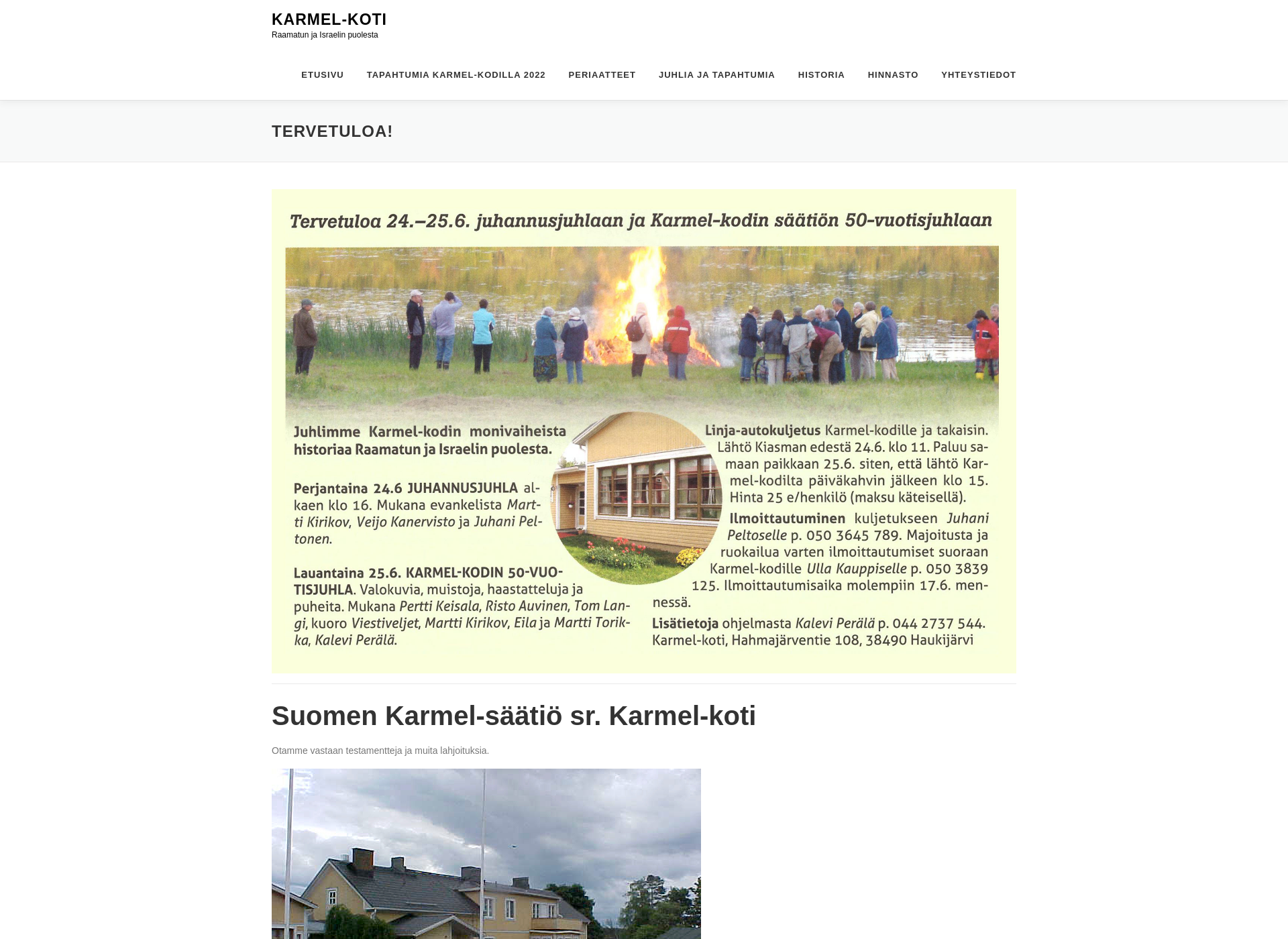 Screenshot for karmelkoti.fi