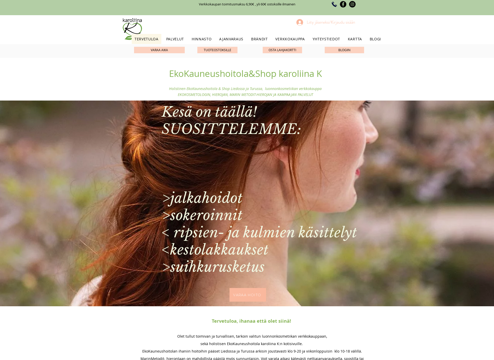 Screenshot for karoliinak.fi