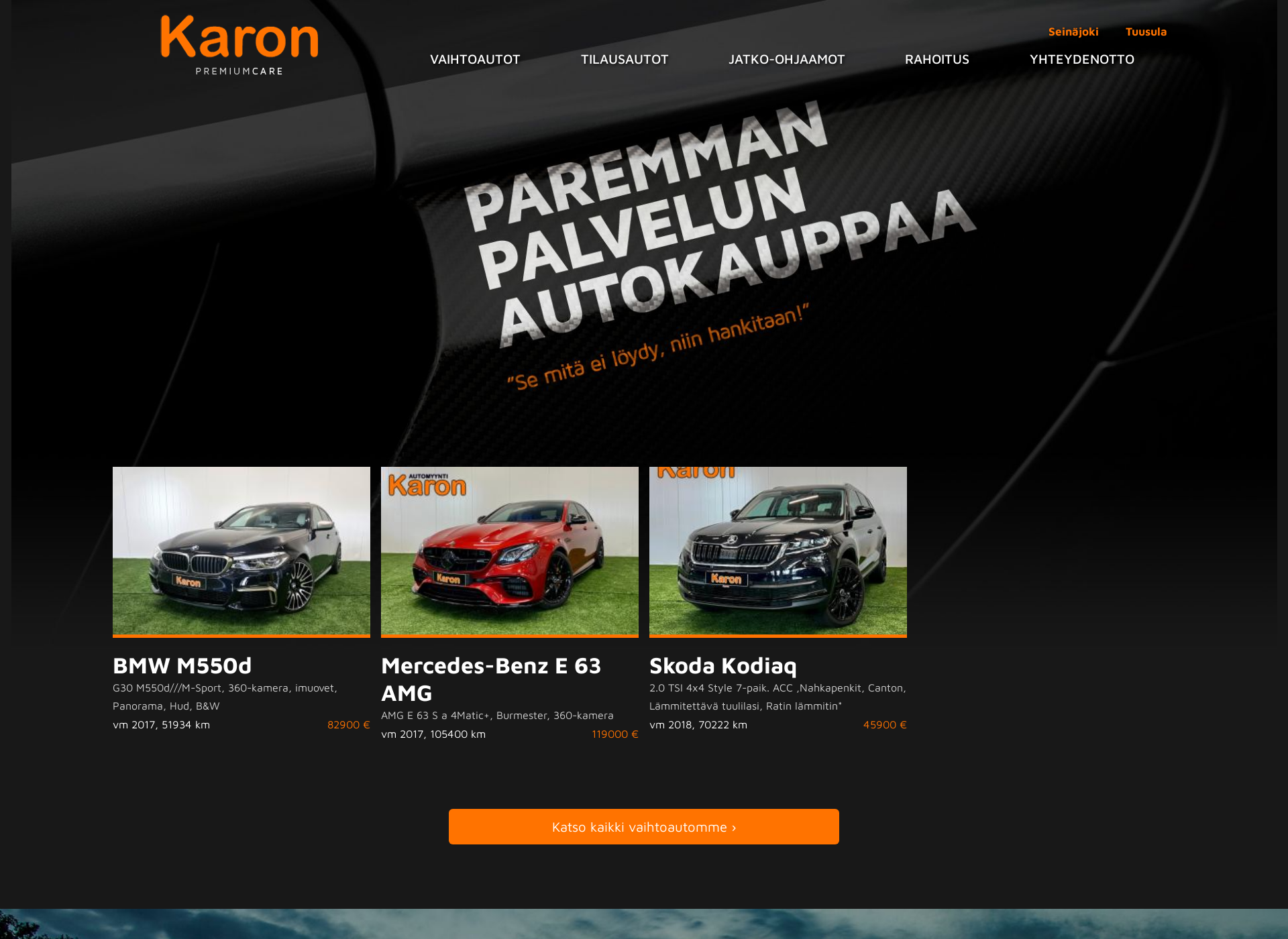 Screenshot for karon.fi