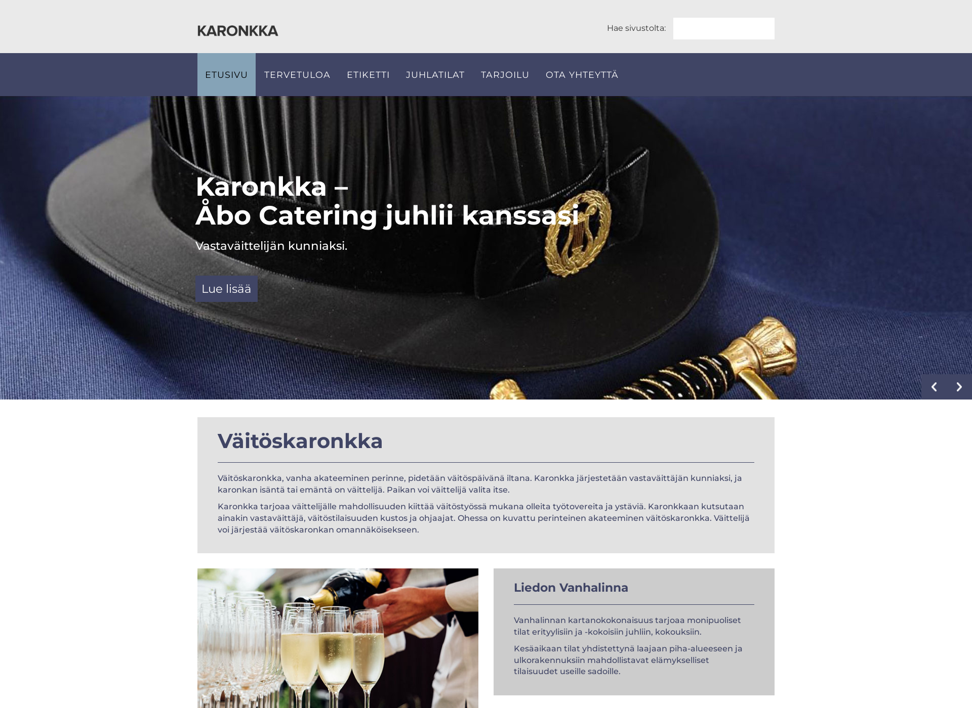 Skärmdump för karonkka.fi