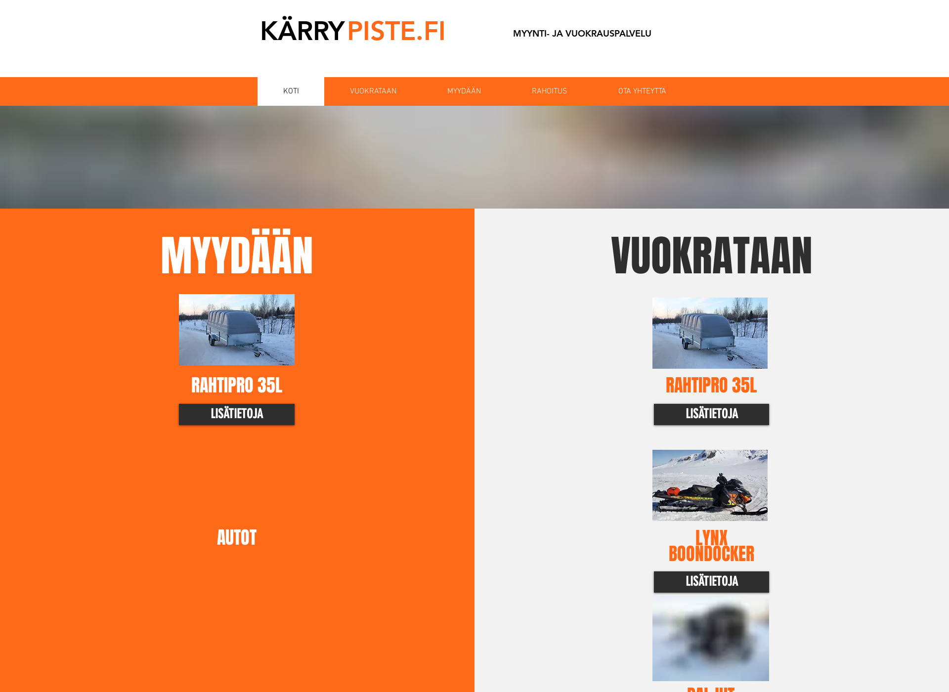 Skärmdump för karrypiste.fi