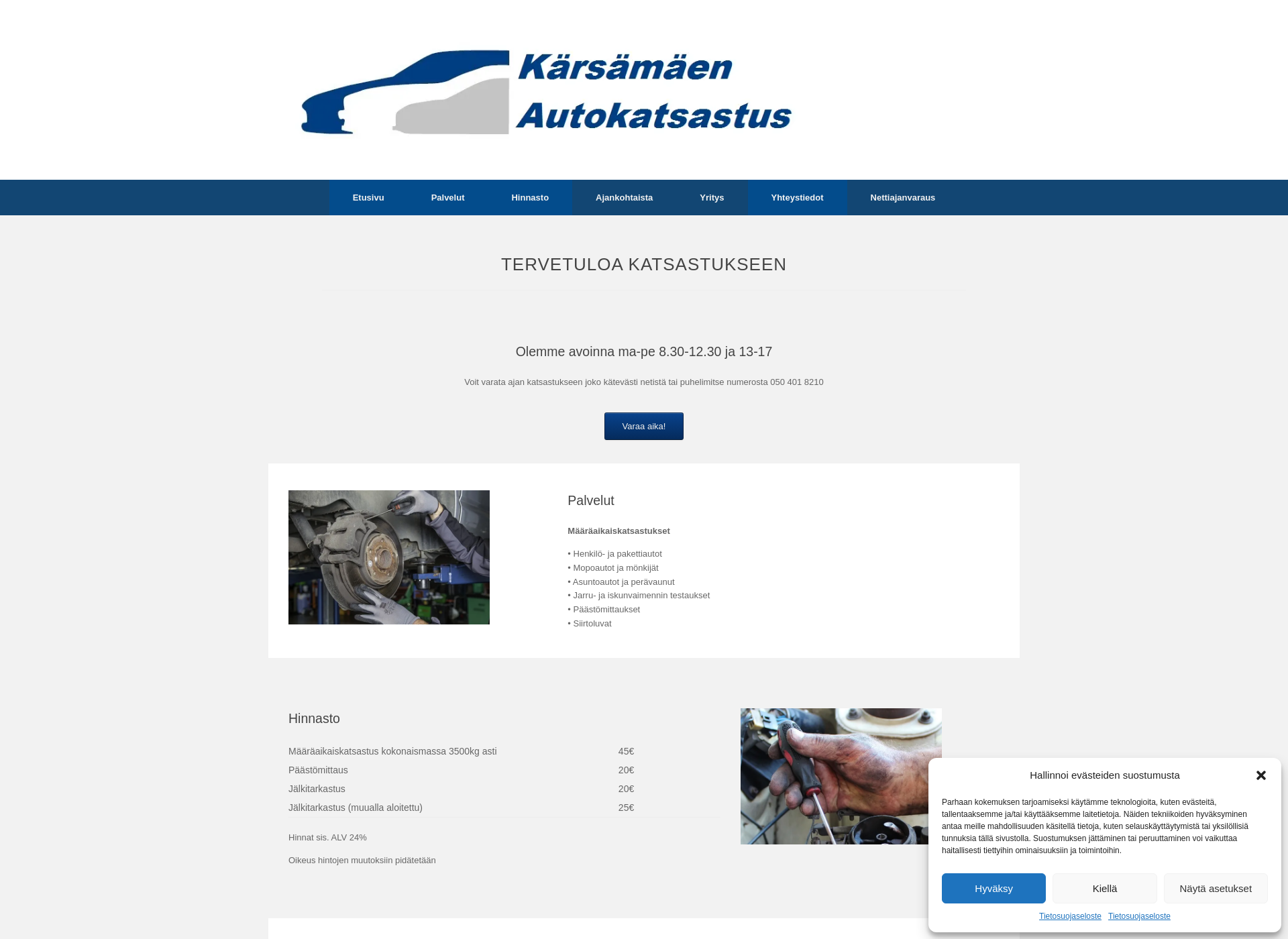 Screenshot for karsamaenautokatsastus.fi