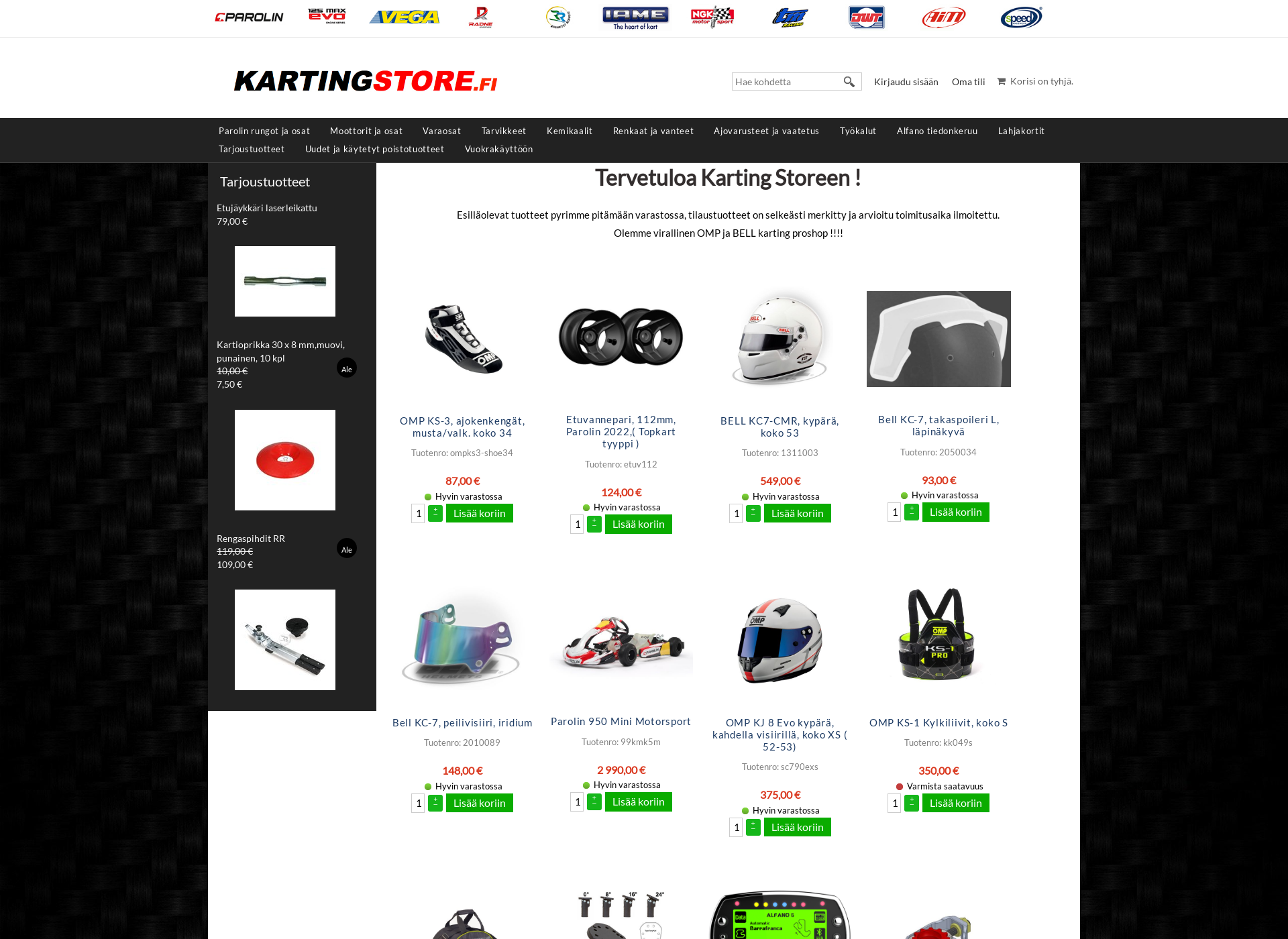 Screenshot for kartingstore.fi