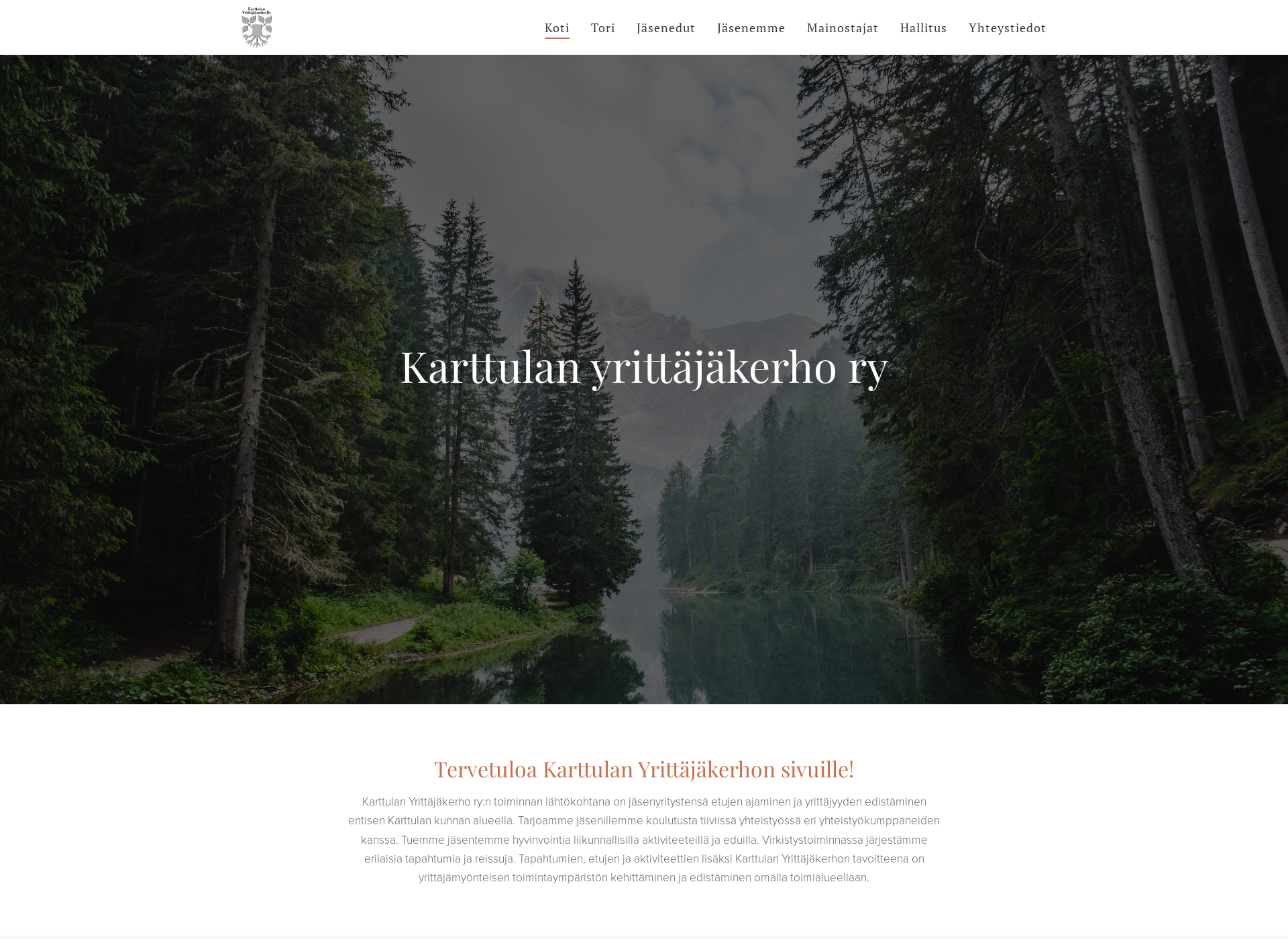 Screenshot for karttulanyrittajakerho.fi