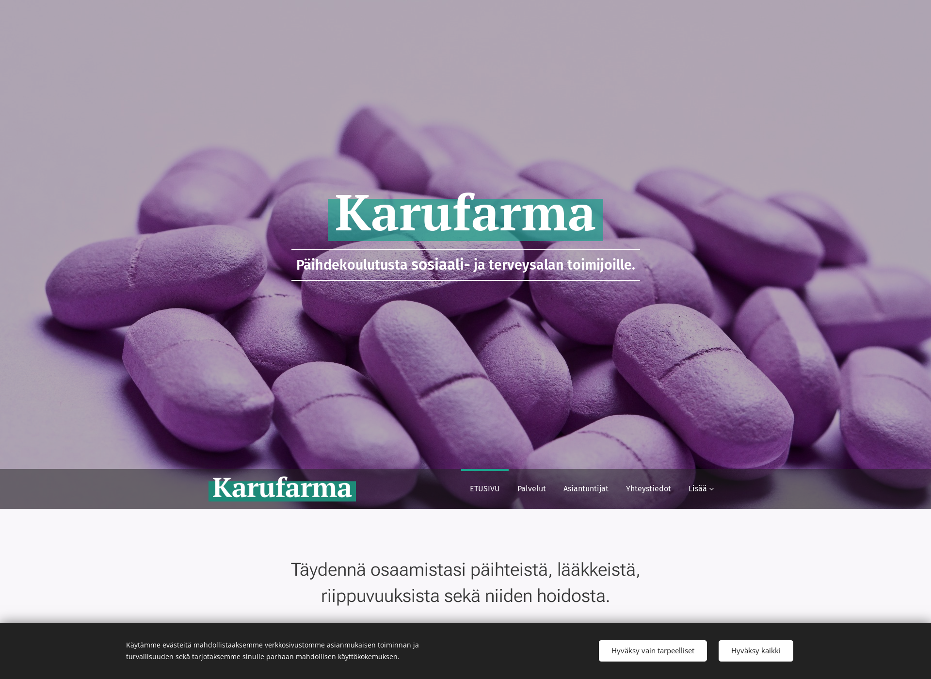 Skärmdump för karufarma.fi