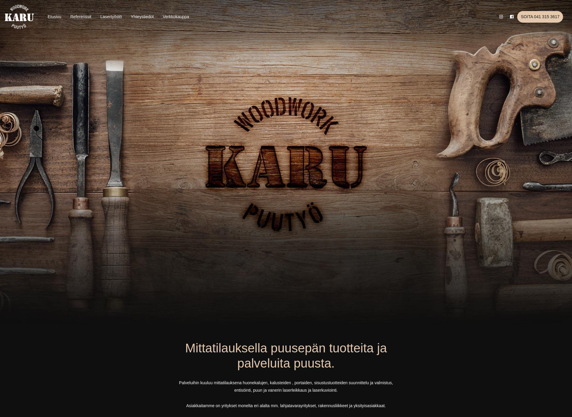 Skärmdump för karupuu.fi