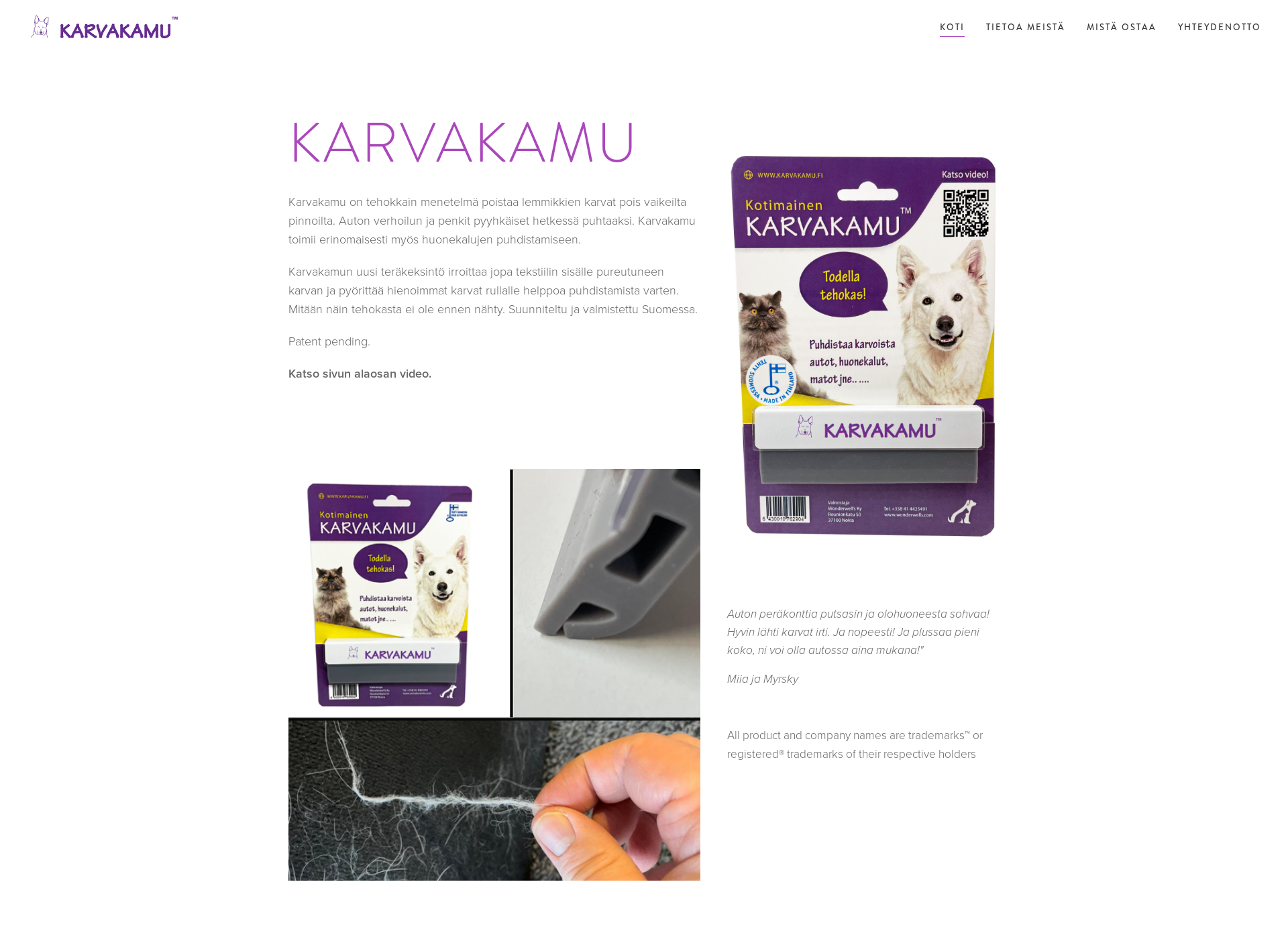 Screenshot for karvakamu.fi