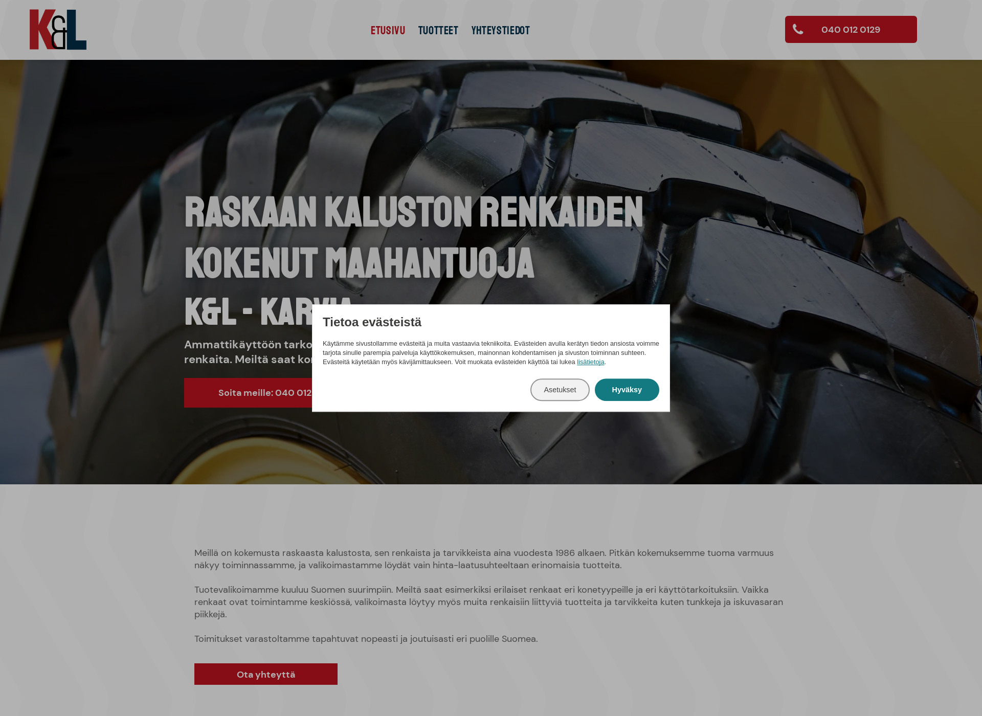 Screenshot for karviankonejalaite.fi