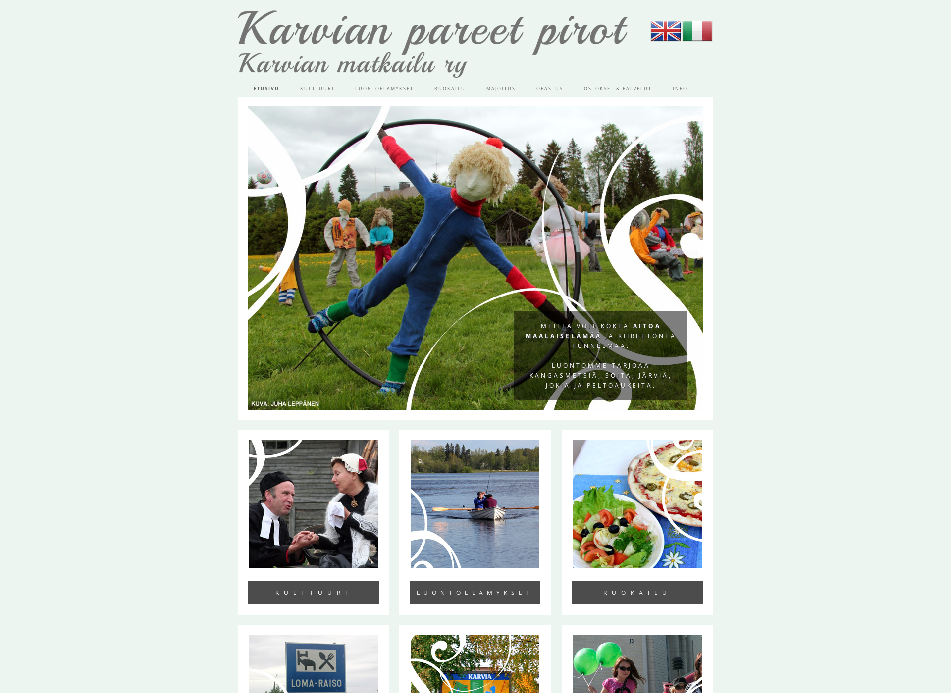 Screenshot for karvianmatkailu.fi