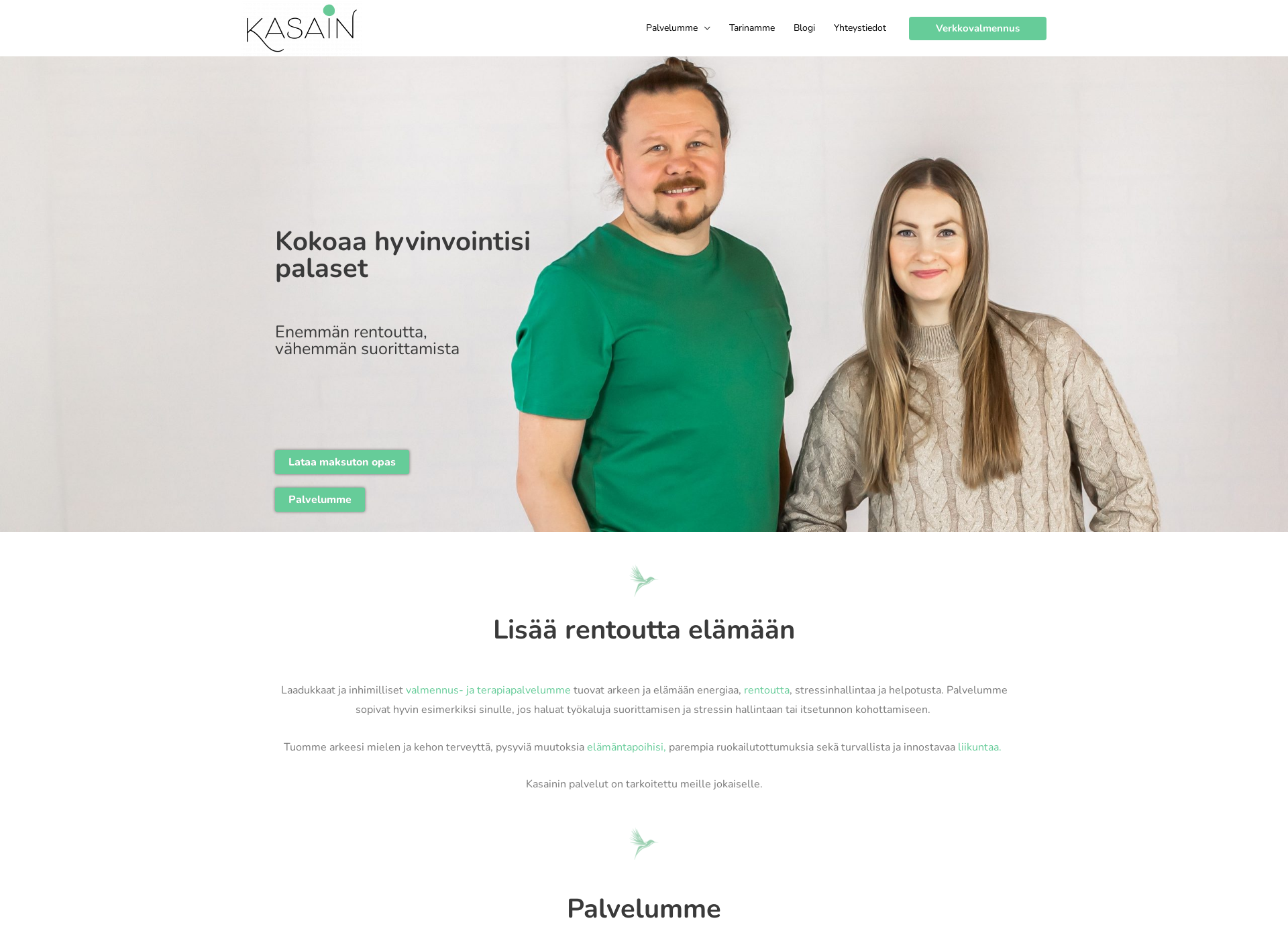 Screenshot for kasain.fi