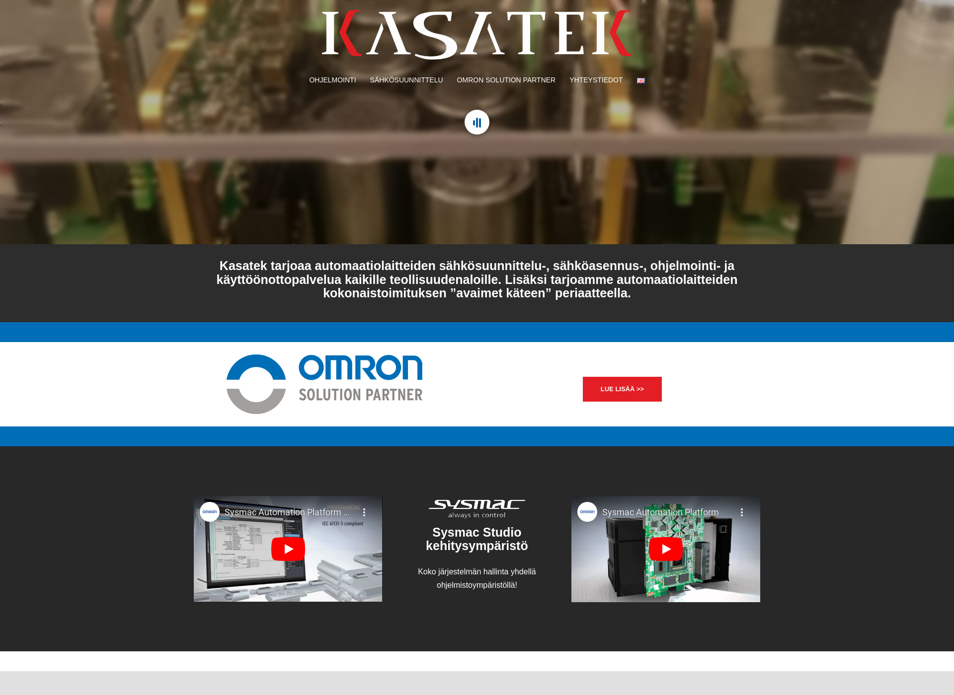 Skärmdump för kasatek.fi