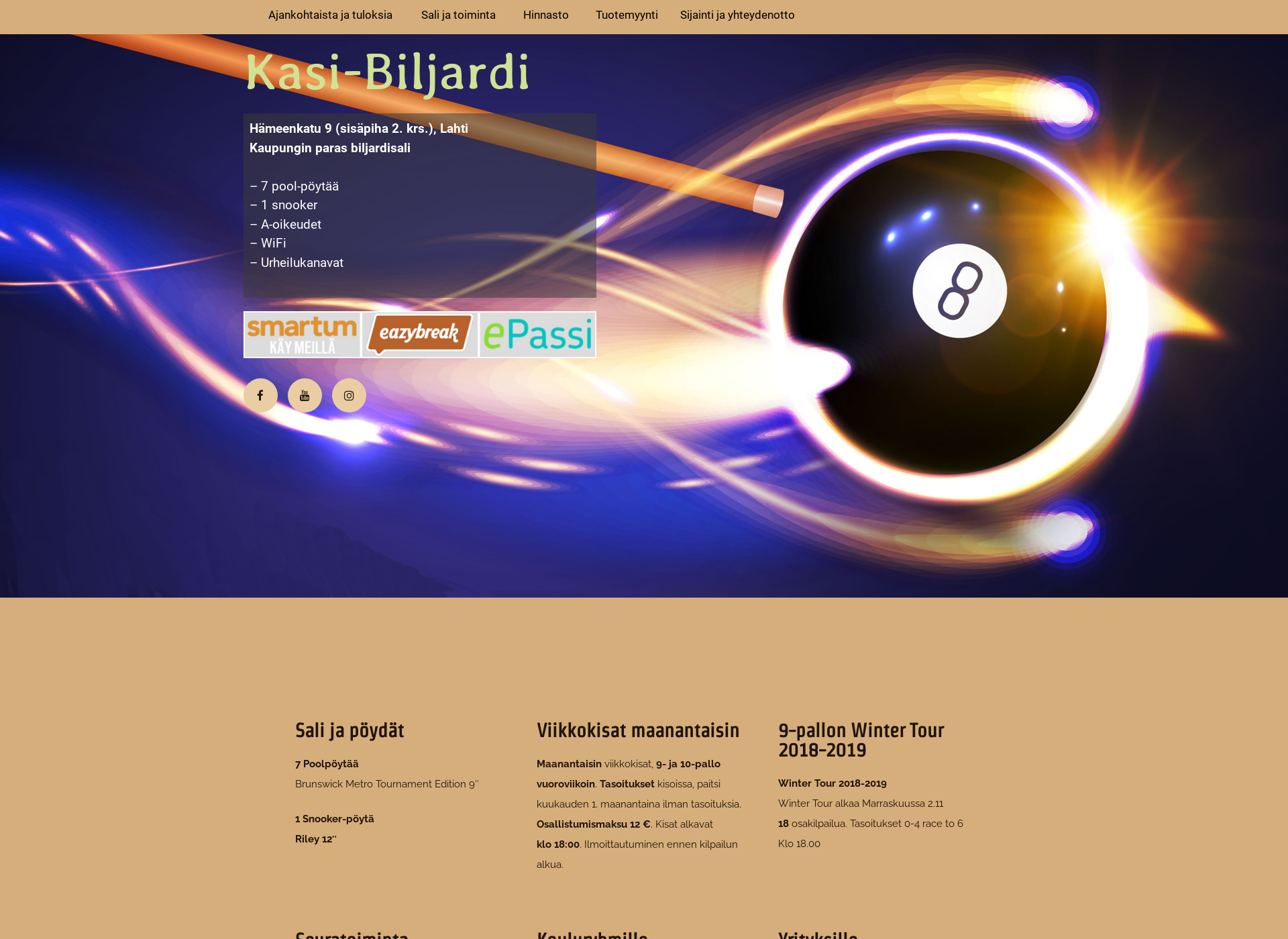 Screenshot for kasi-biljardi.fi