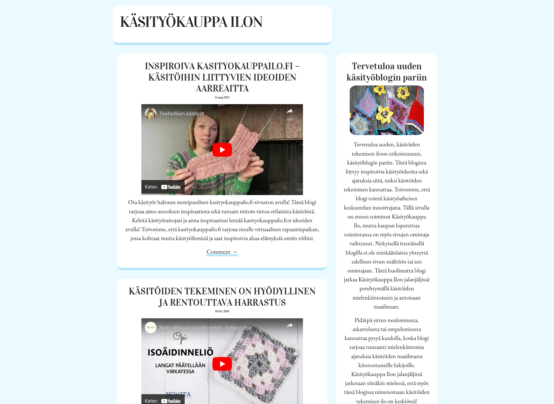 Skärmdump för kasityokauppailo.fi