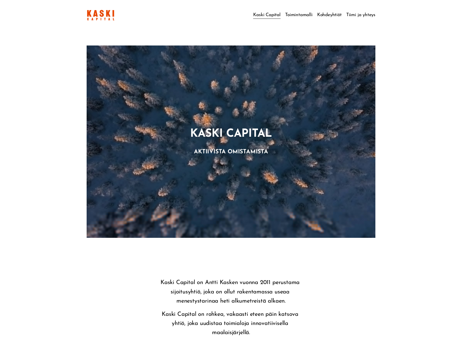 Screenshot for kaskicapital.fi