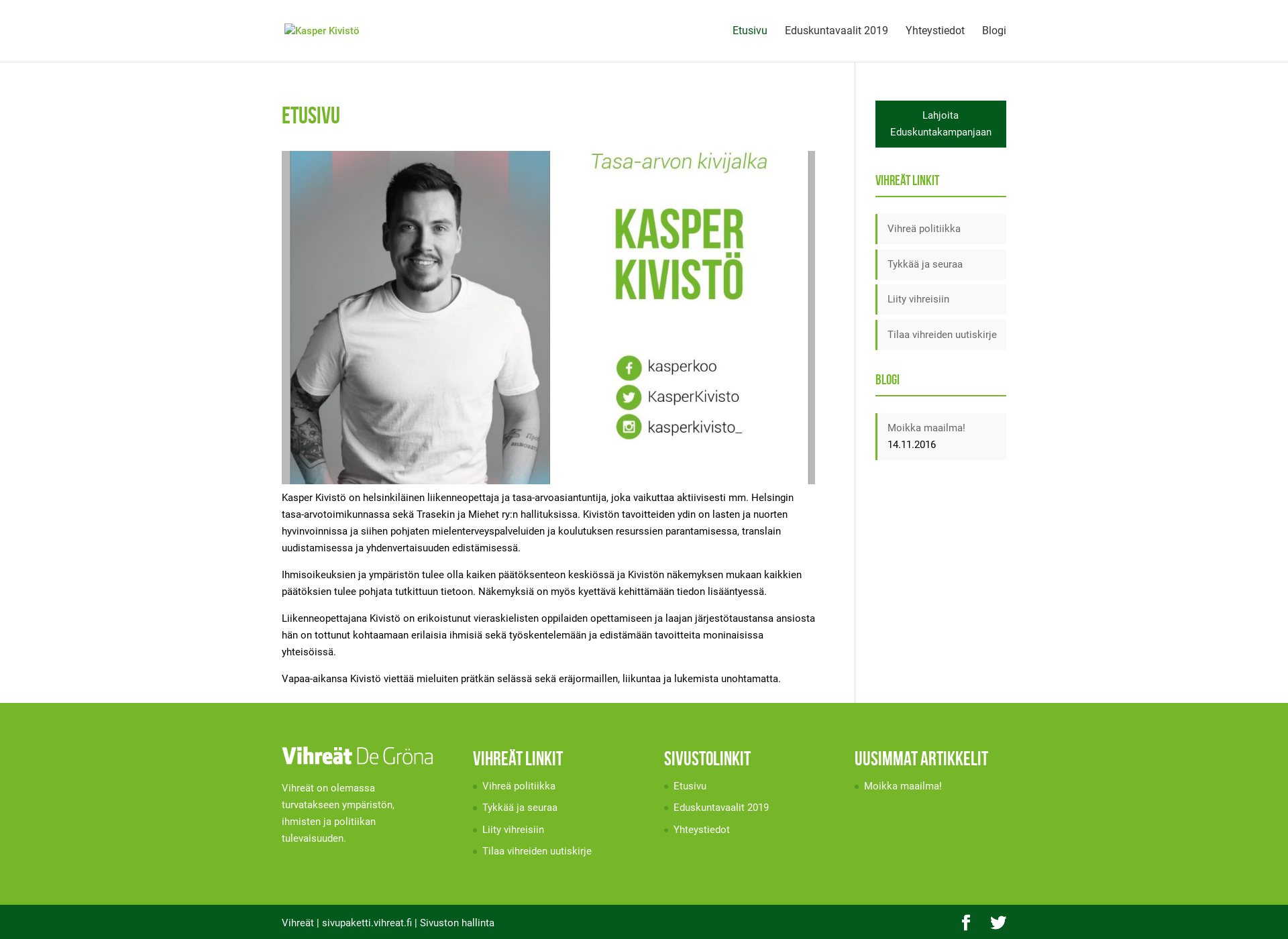 Screenshot for kasperkivisto.fi