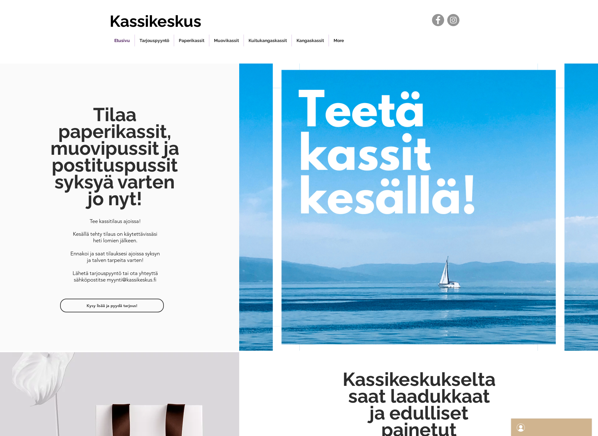 Skärmdump för kassikeskus.fi