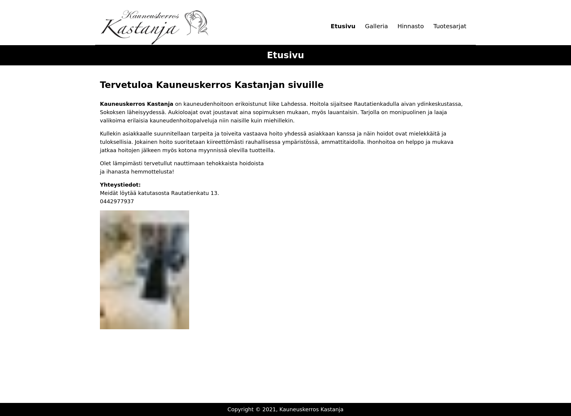 Screenshot for kastanja.fi