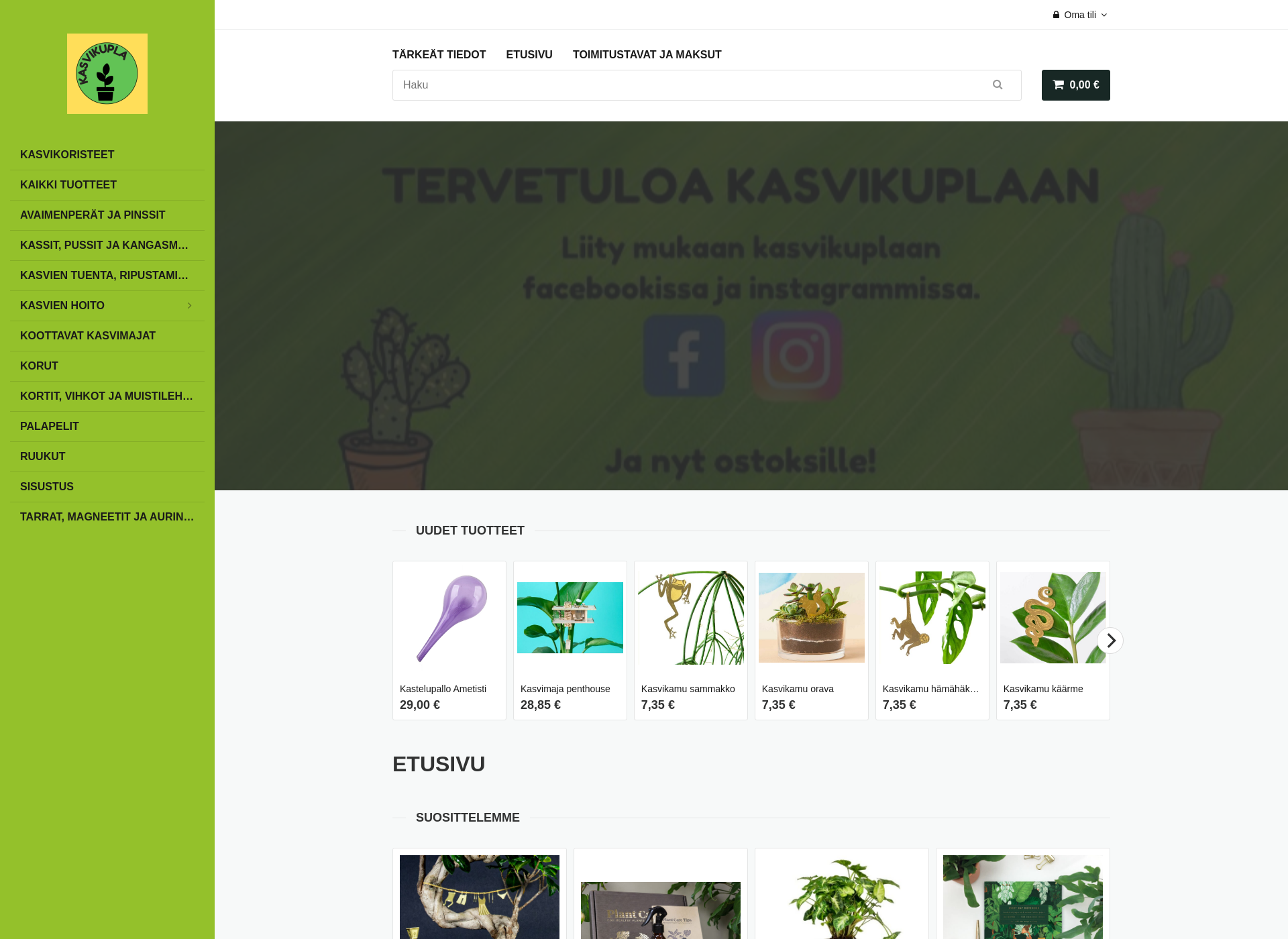 Screenshot for kasvikupla.fi