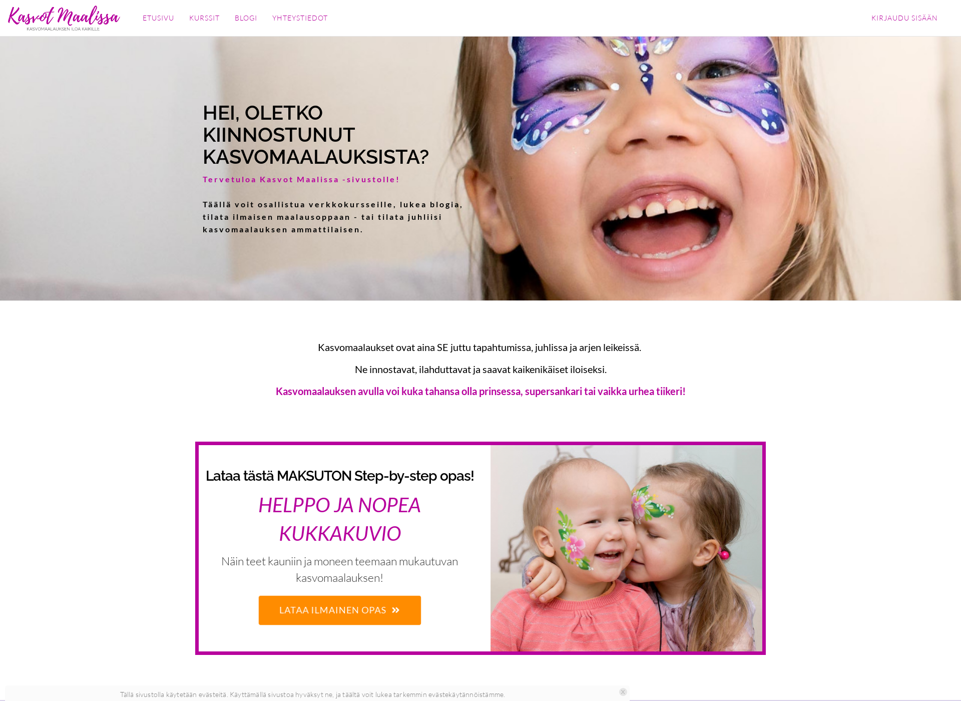 Screenshot for kasvotmaalissa.fi