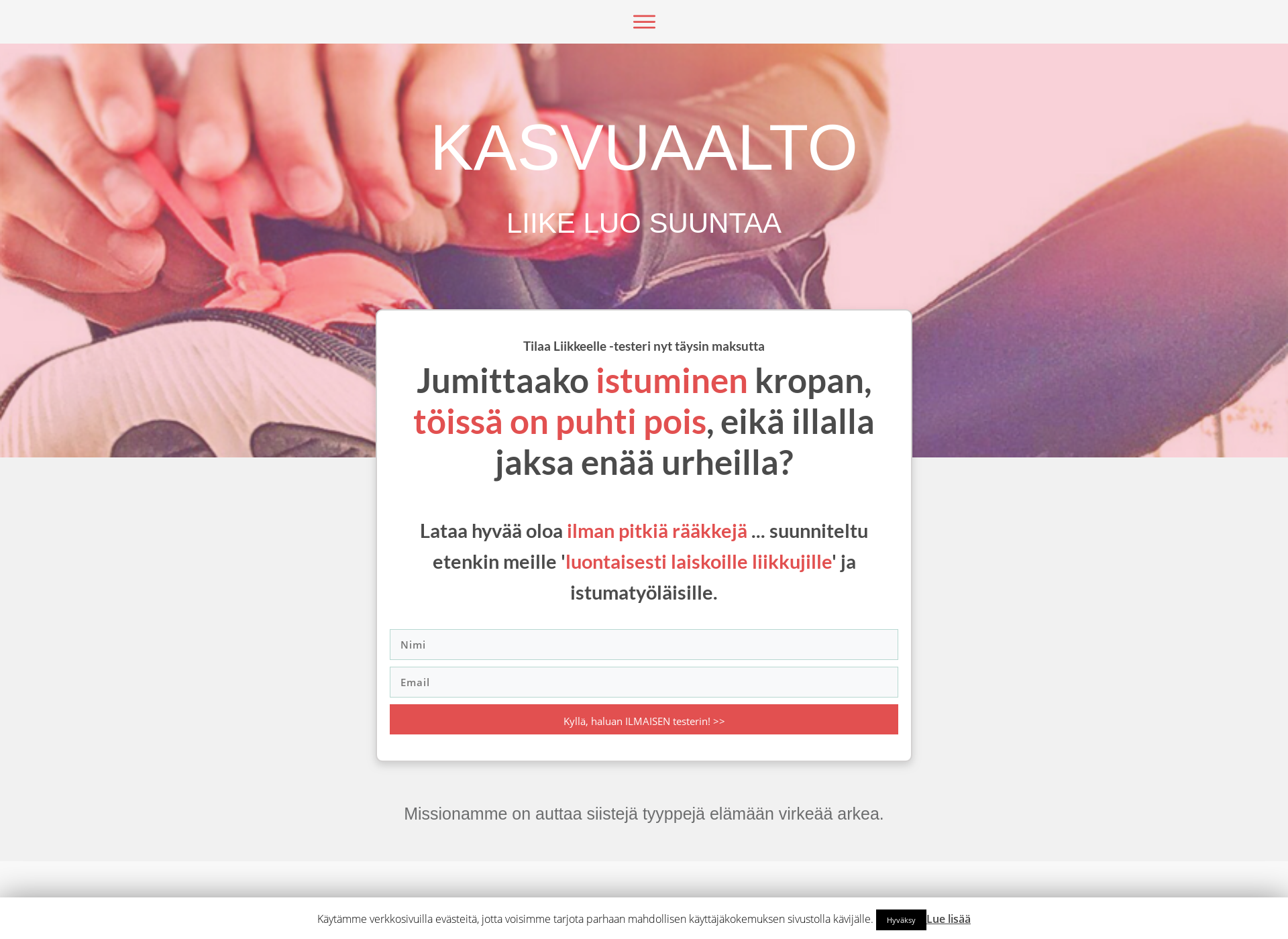 Skärmdump för kasvuaalto.fi