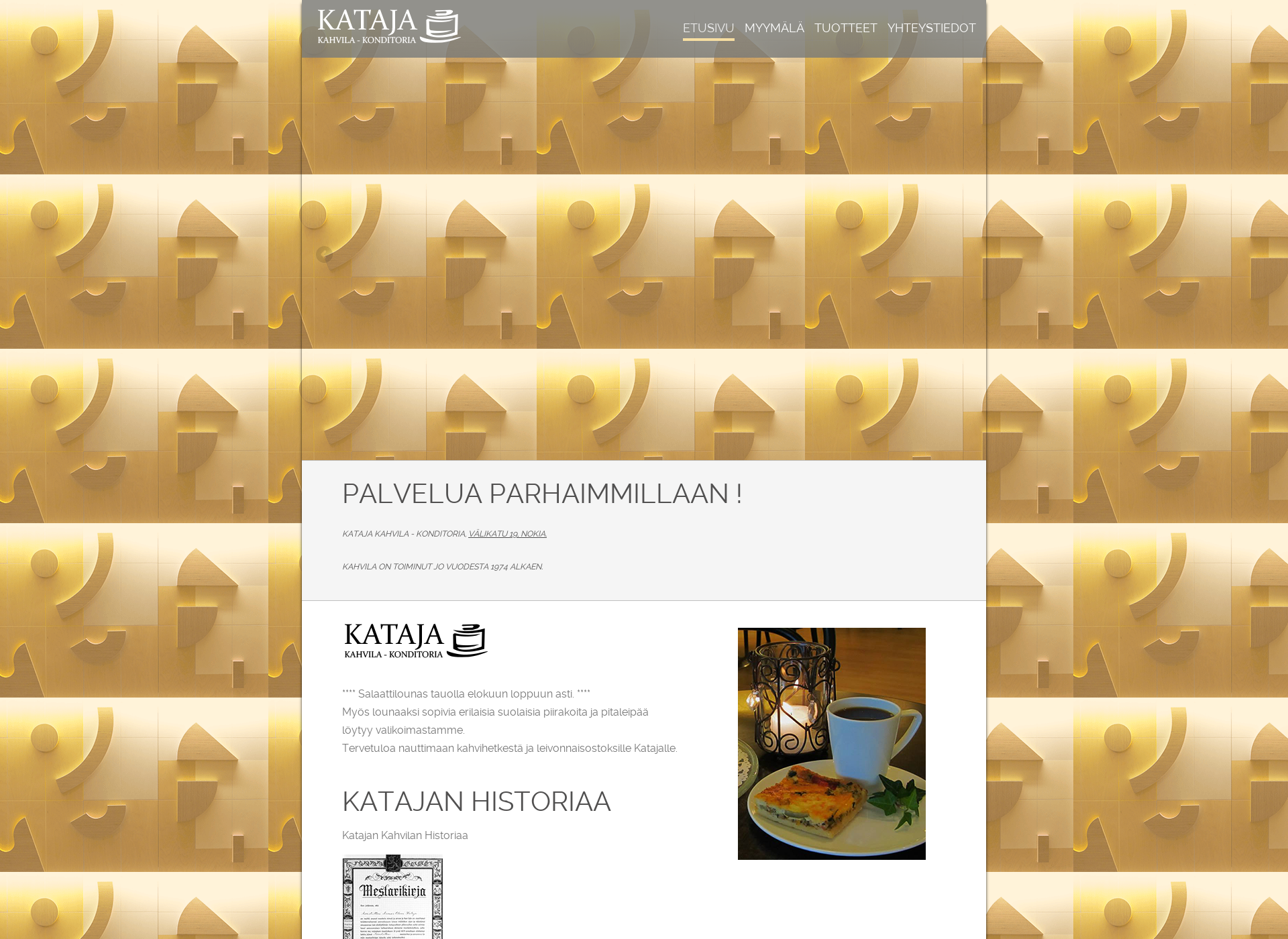 Screenshot for katajakahvila-konditoria.fi