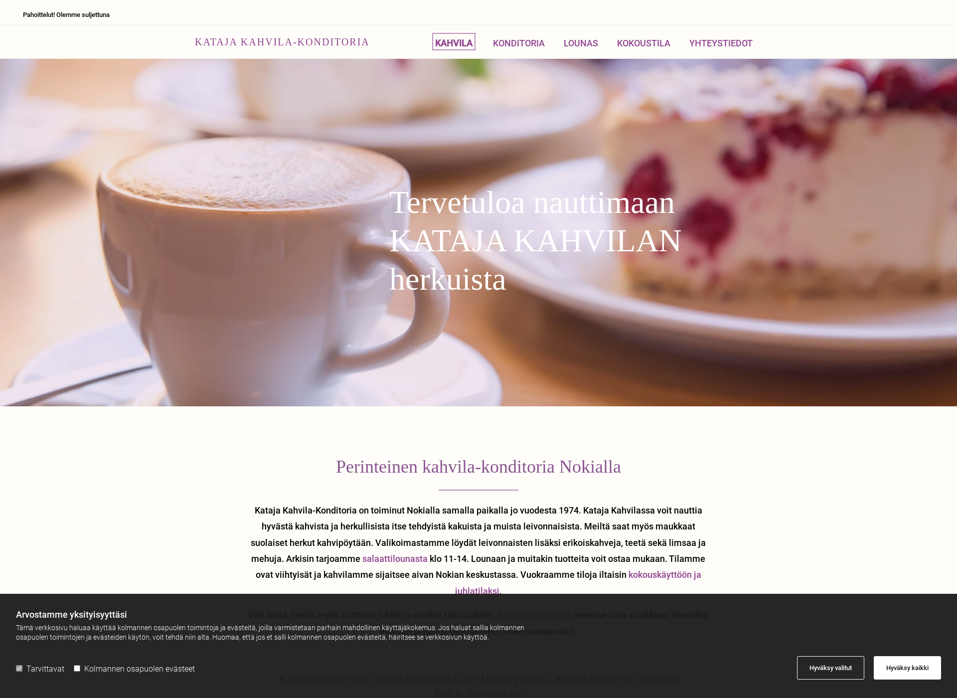 Screenshot for katajakahvila.fi