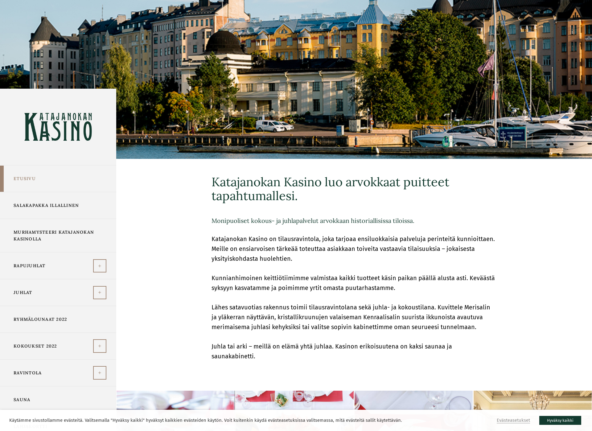 Skärmdump för katajanokankasino.fi