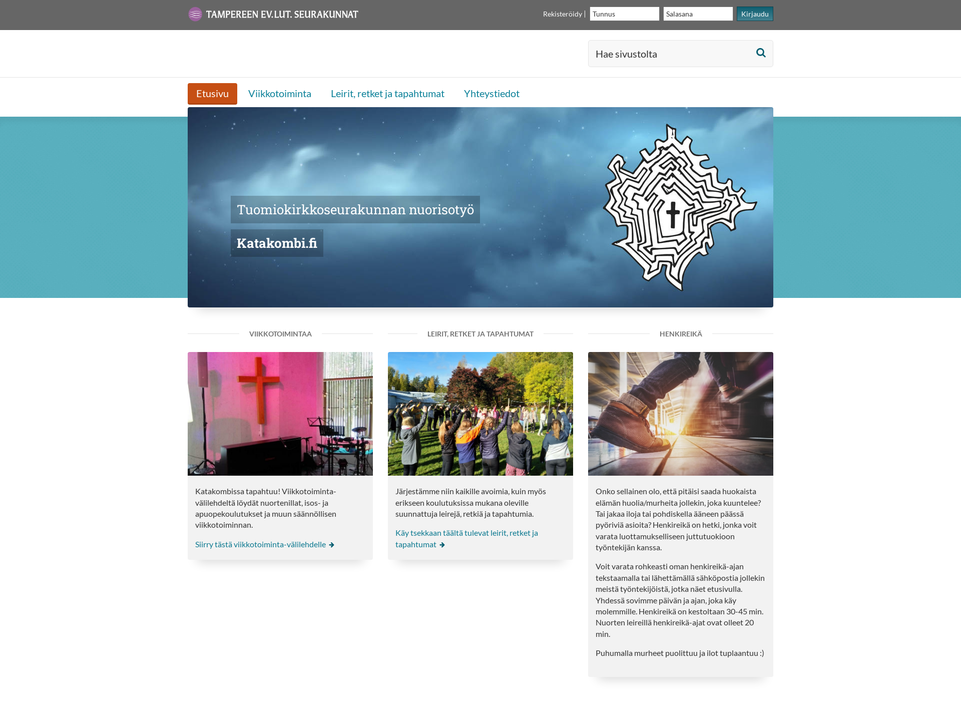 Screenshot for katakombi.fi
