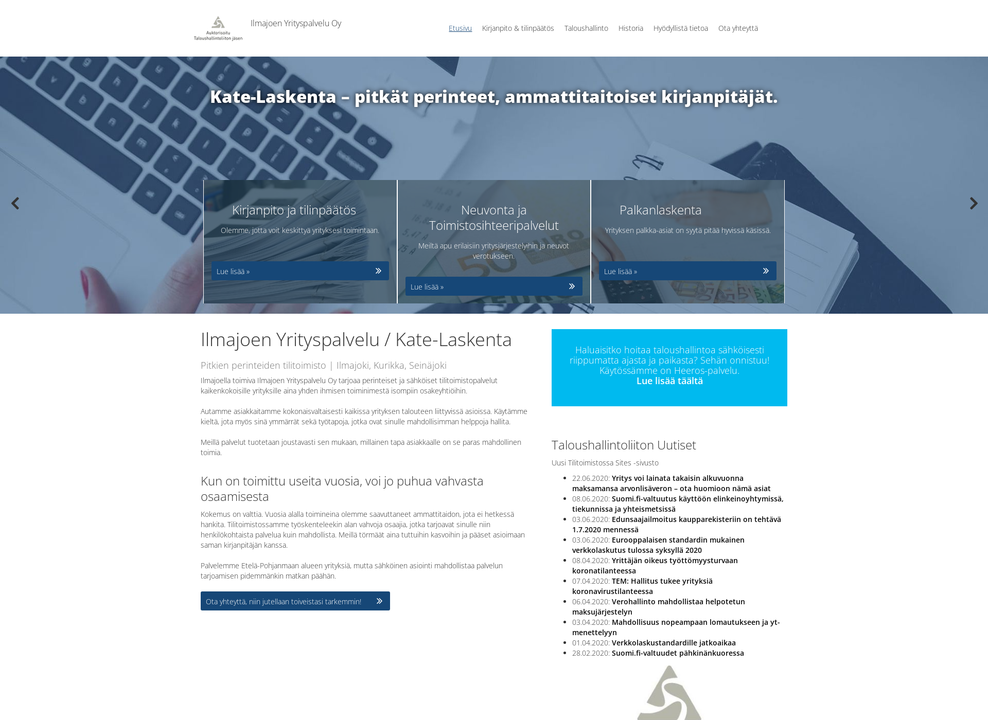 Screenshot for kate-laskenta.fi