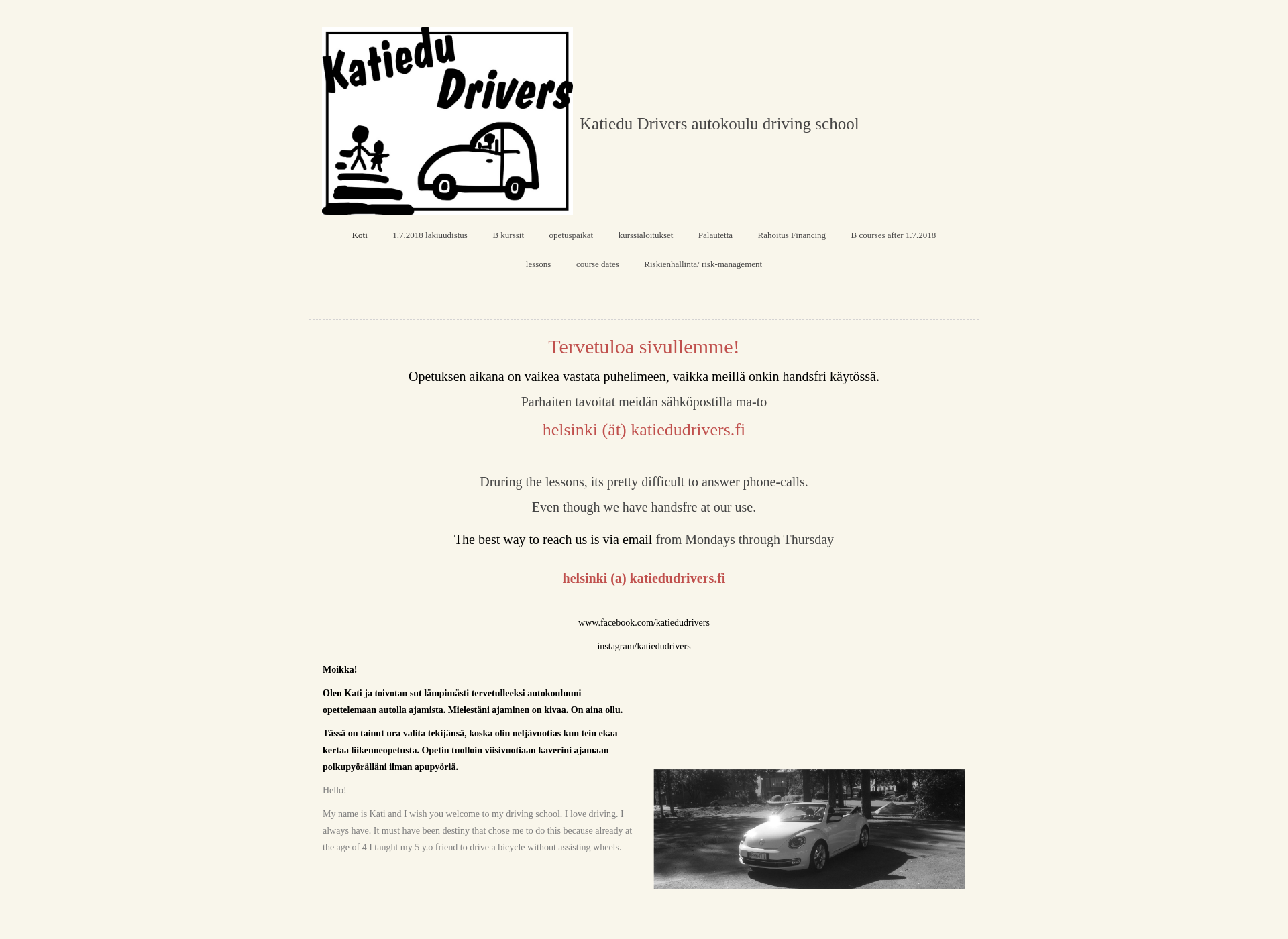 Screenshot for katiedudrivers.fi