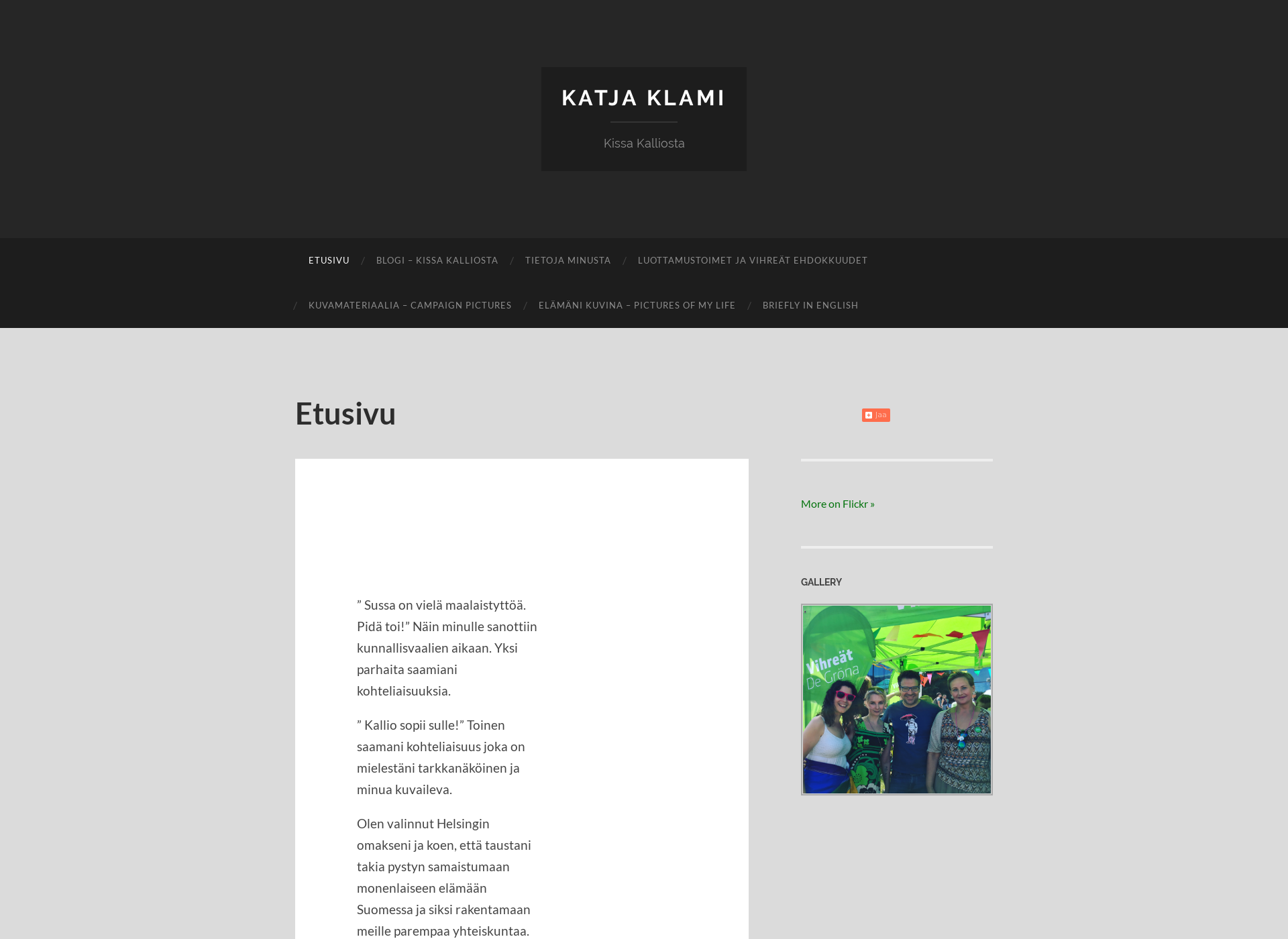 Screenshot for katjaklami.fi