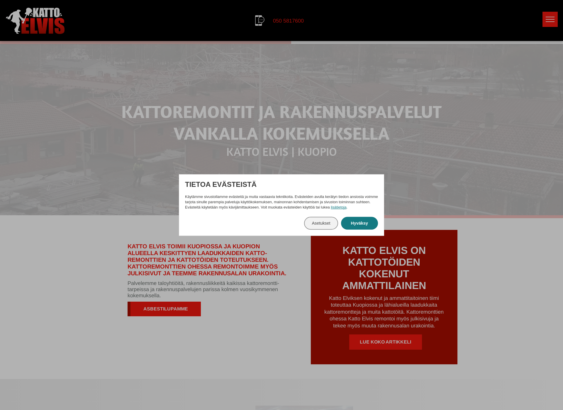 Screenshot for kattoelvis.fi