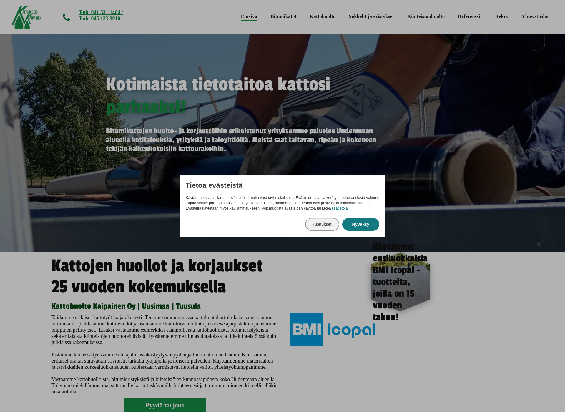 Screenshot for kattohuoltokaipainen.fi