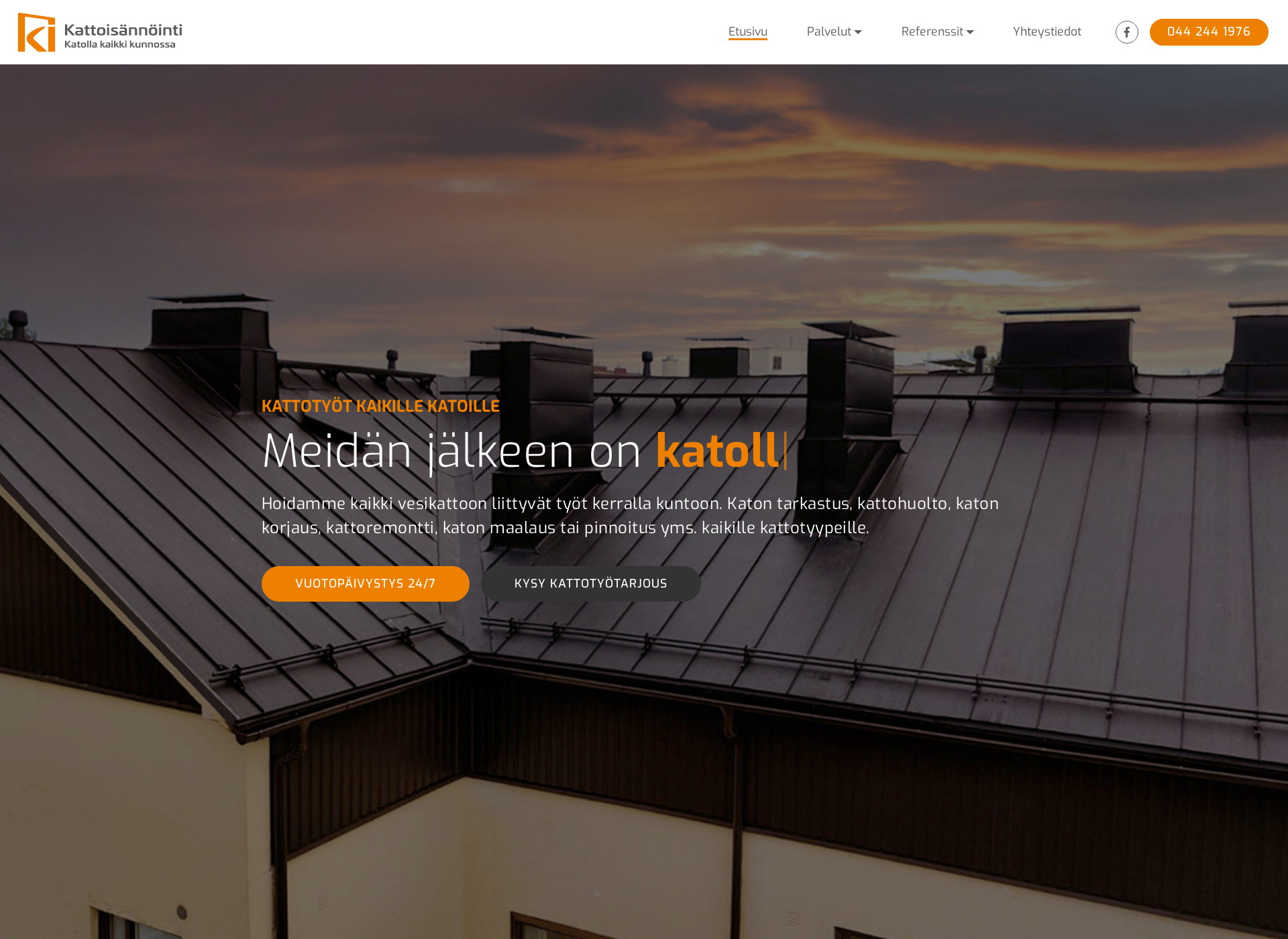 Screenshot for kattoisannointi.fi