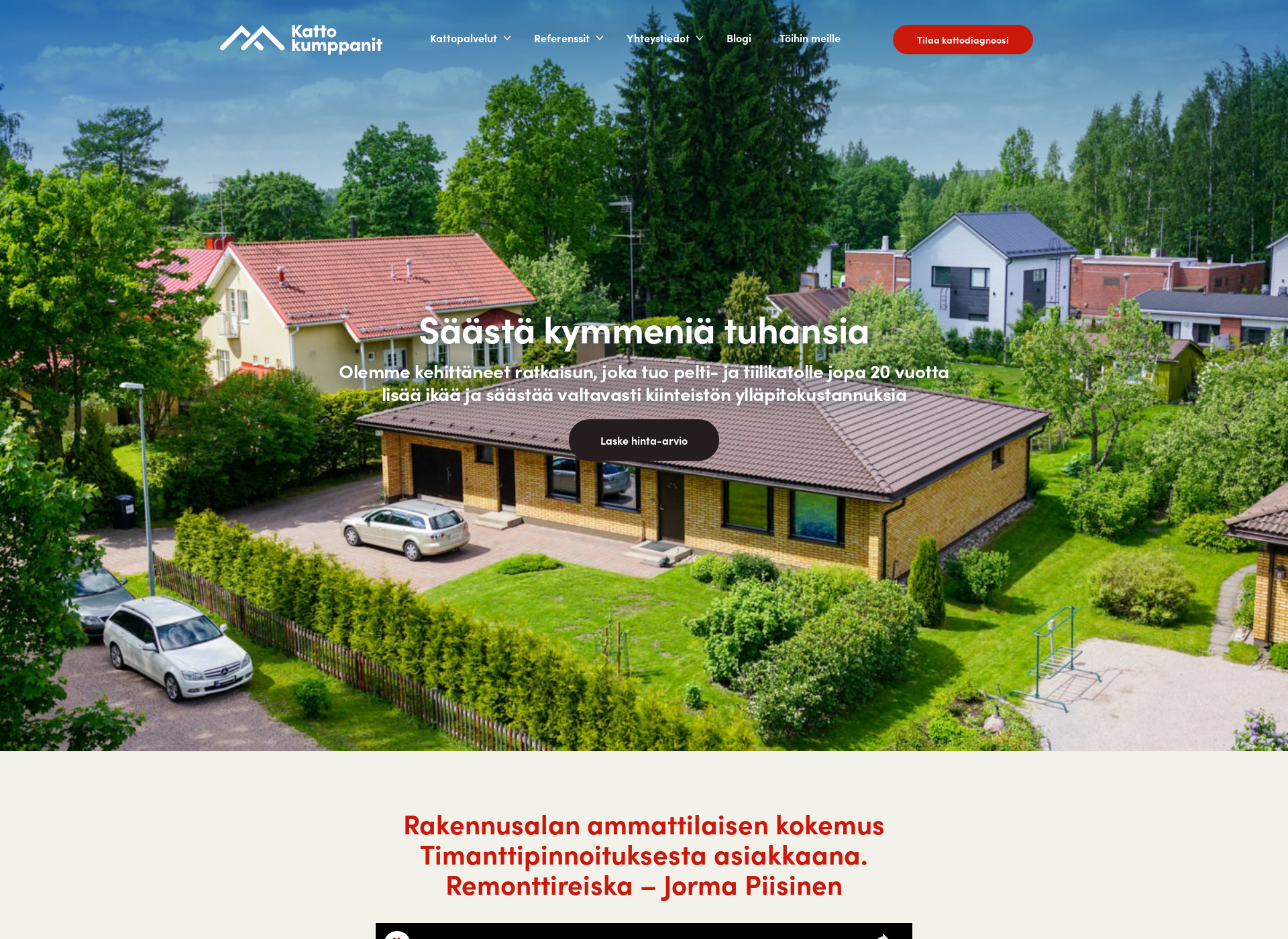 Screenshot for kattokumppanit.fi