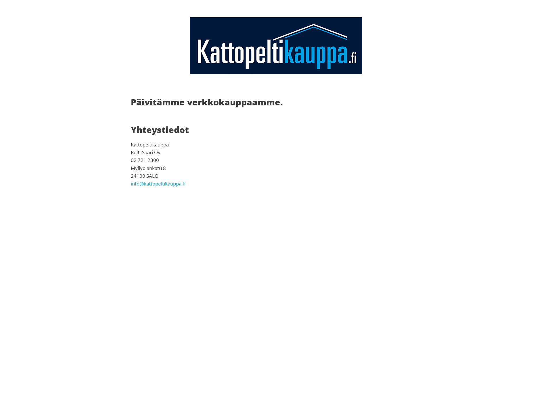 Screenshot for kattopeltikauppa.fi