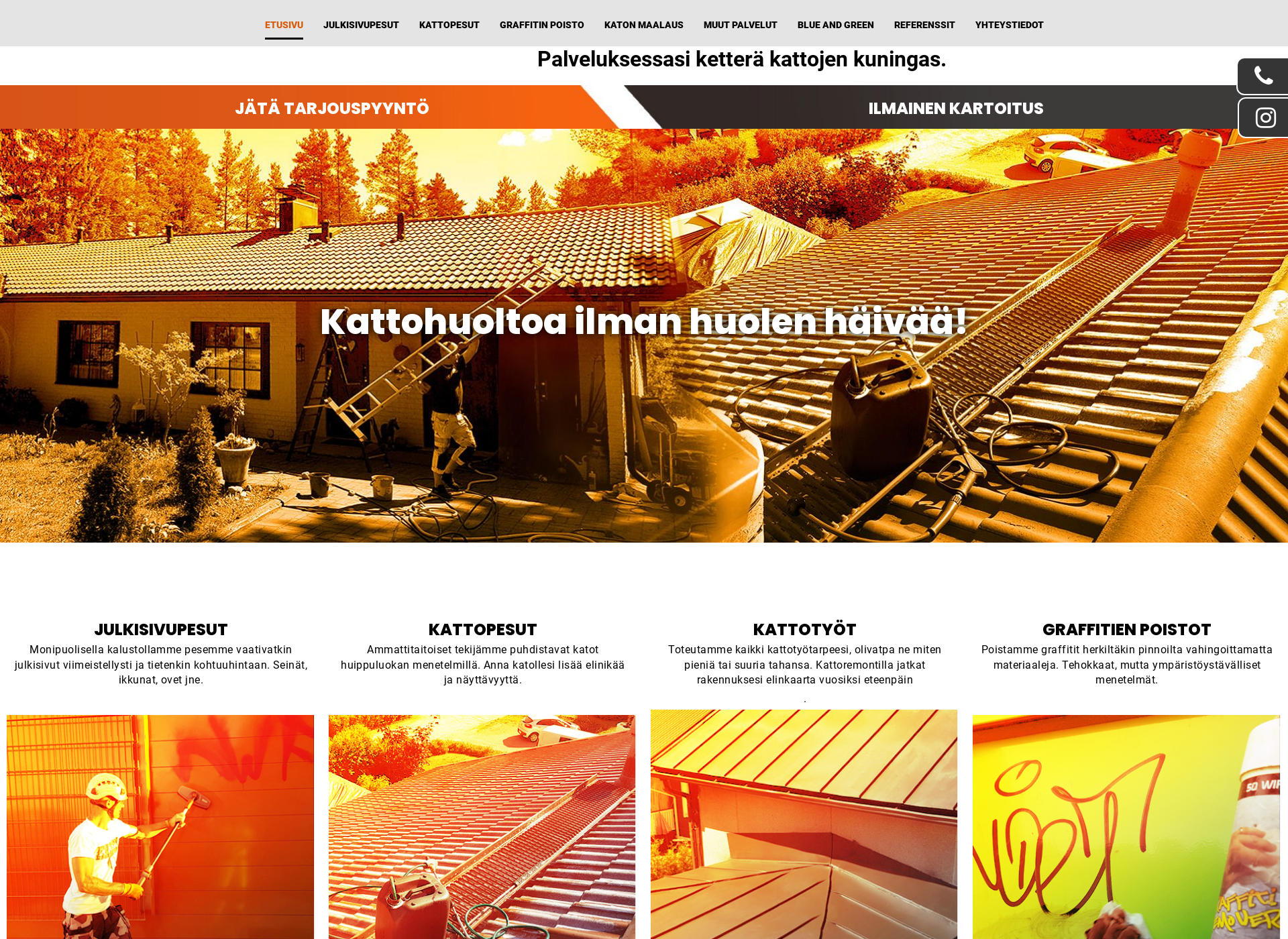 Screenshot for kattopesuuusimaa.fi