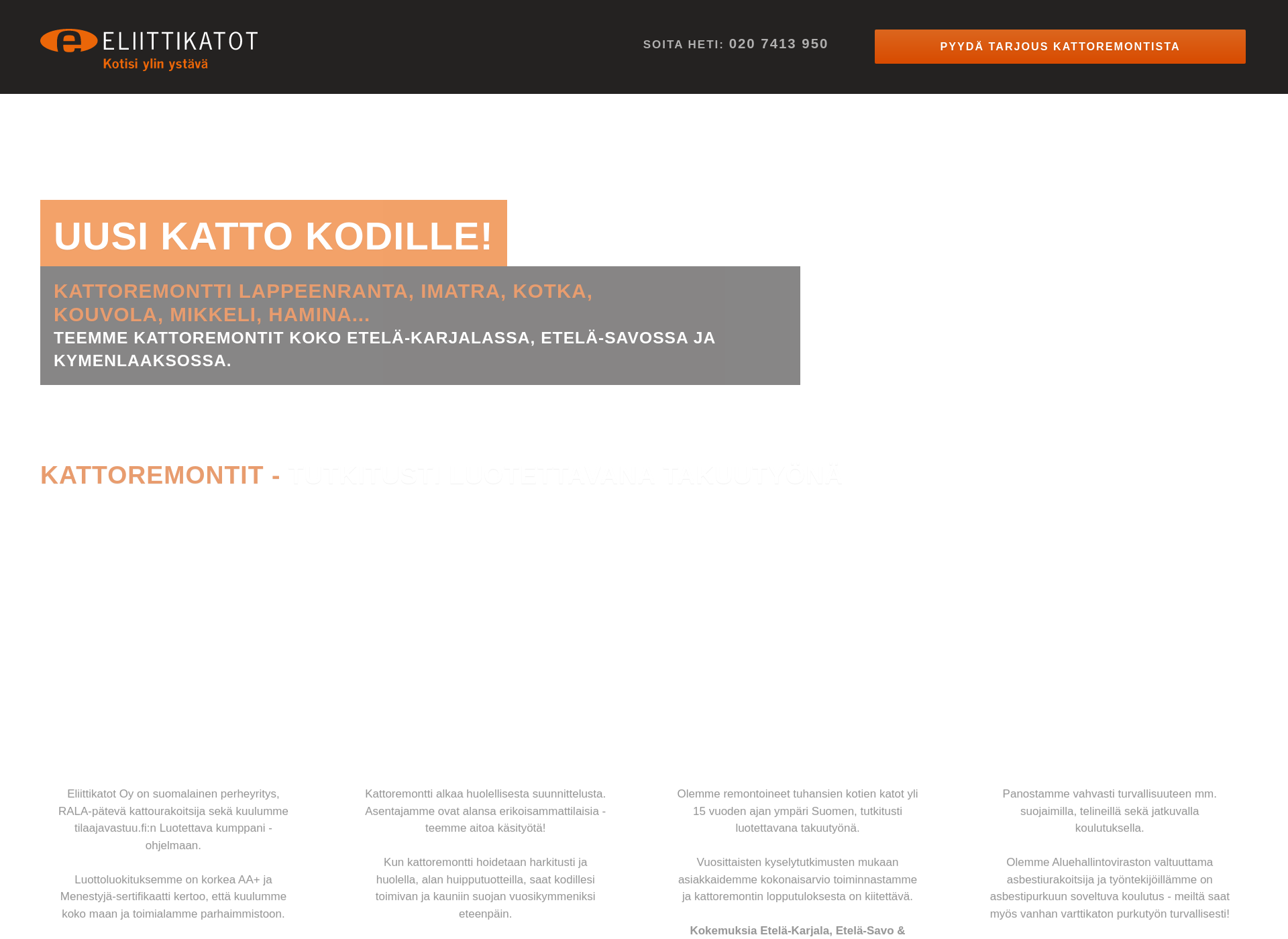 Screenshot for kattoremontitmikkeli.fi