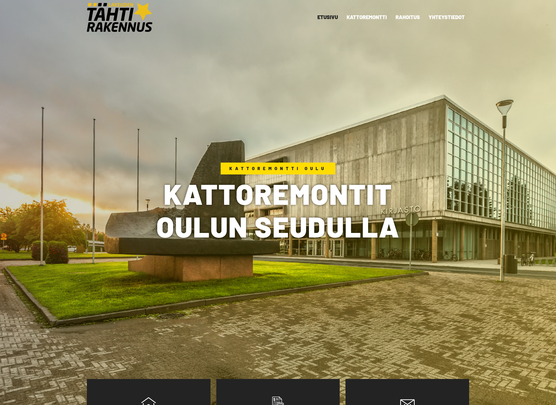 Skärmdump för kattoremonttioulu.fi