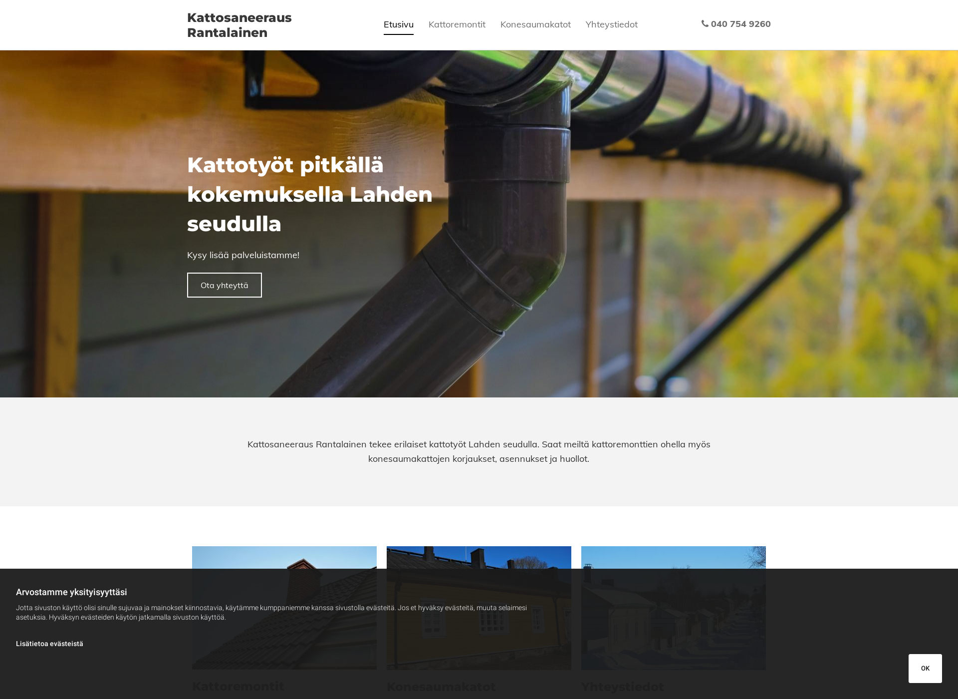 Screenshot for kattosaneerausrantalainen.fi