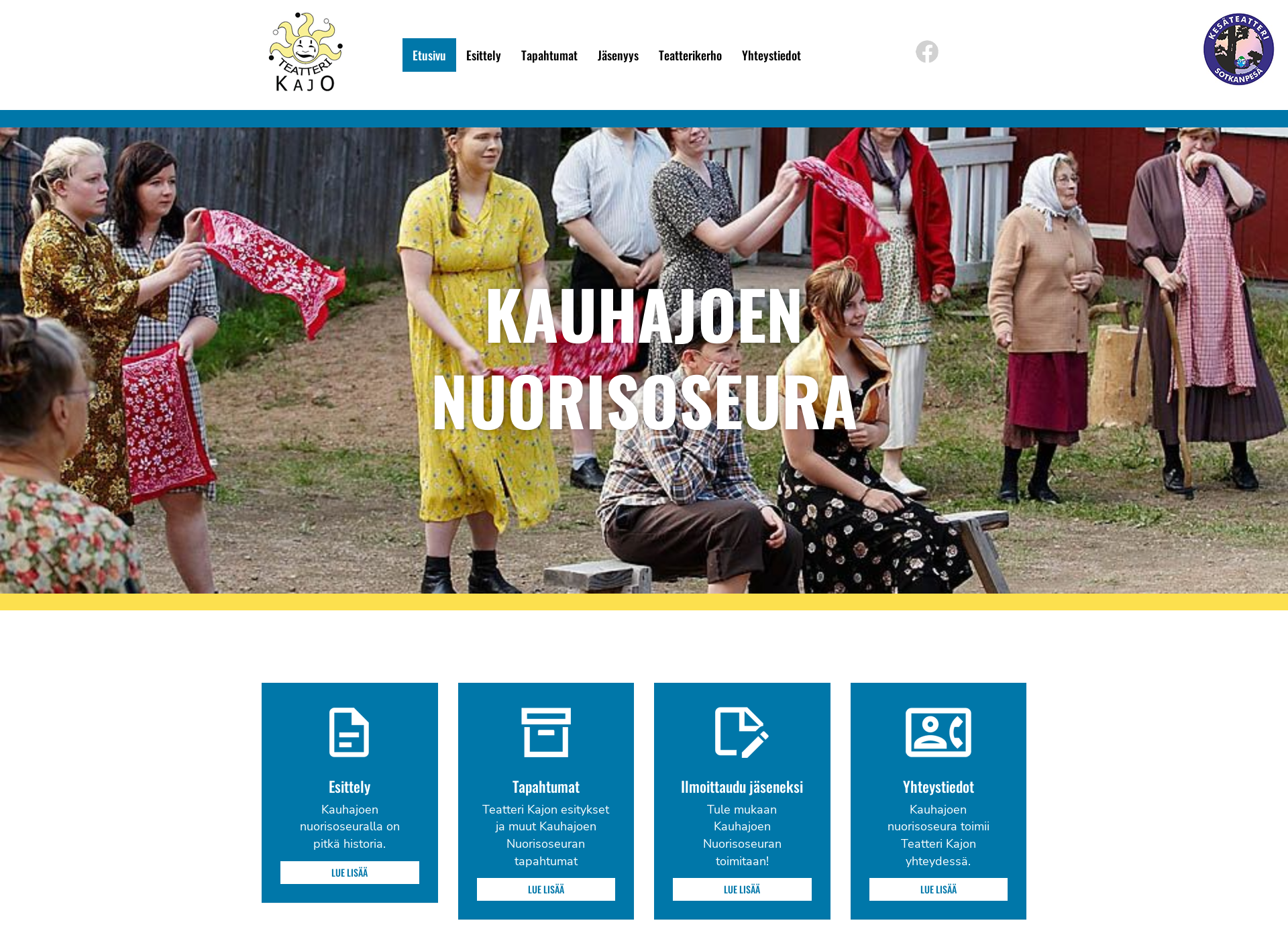Skärmdump för kauhajoennuorisoseura.fi