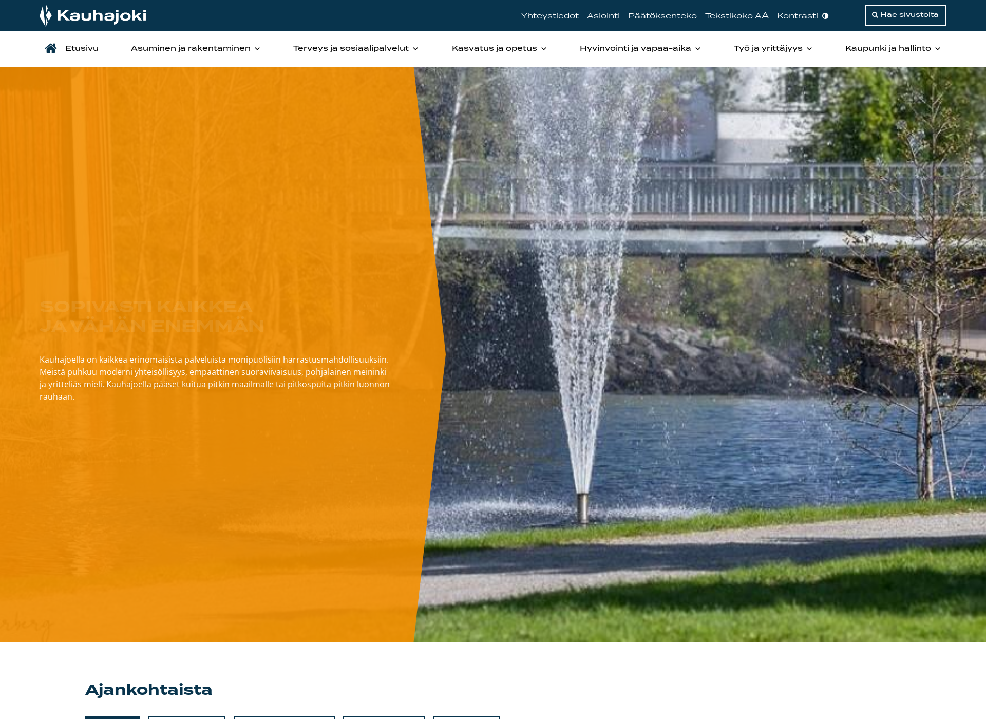 Screenshot for kauhajoki.fi