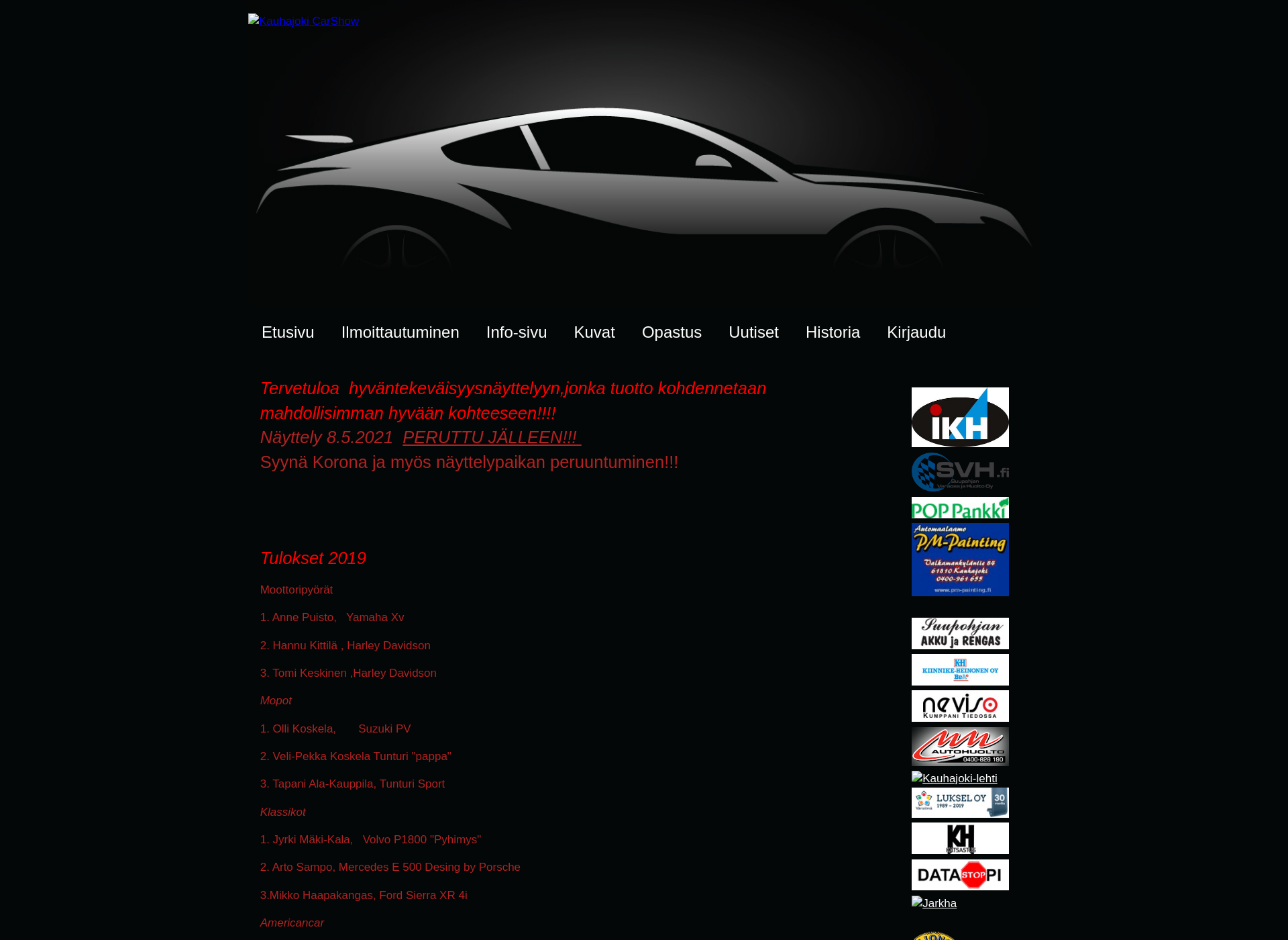 Screenshot for kauhajokicarshow.fi
