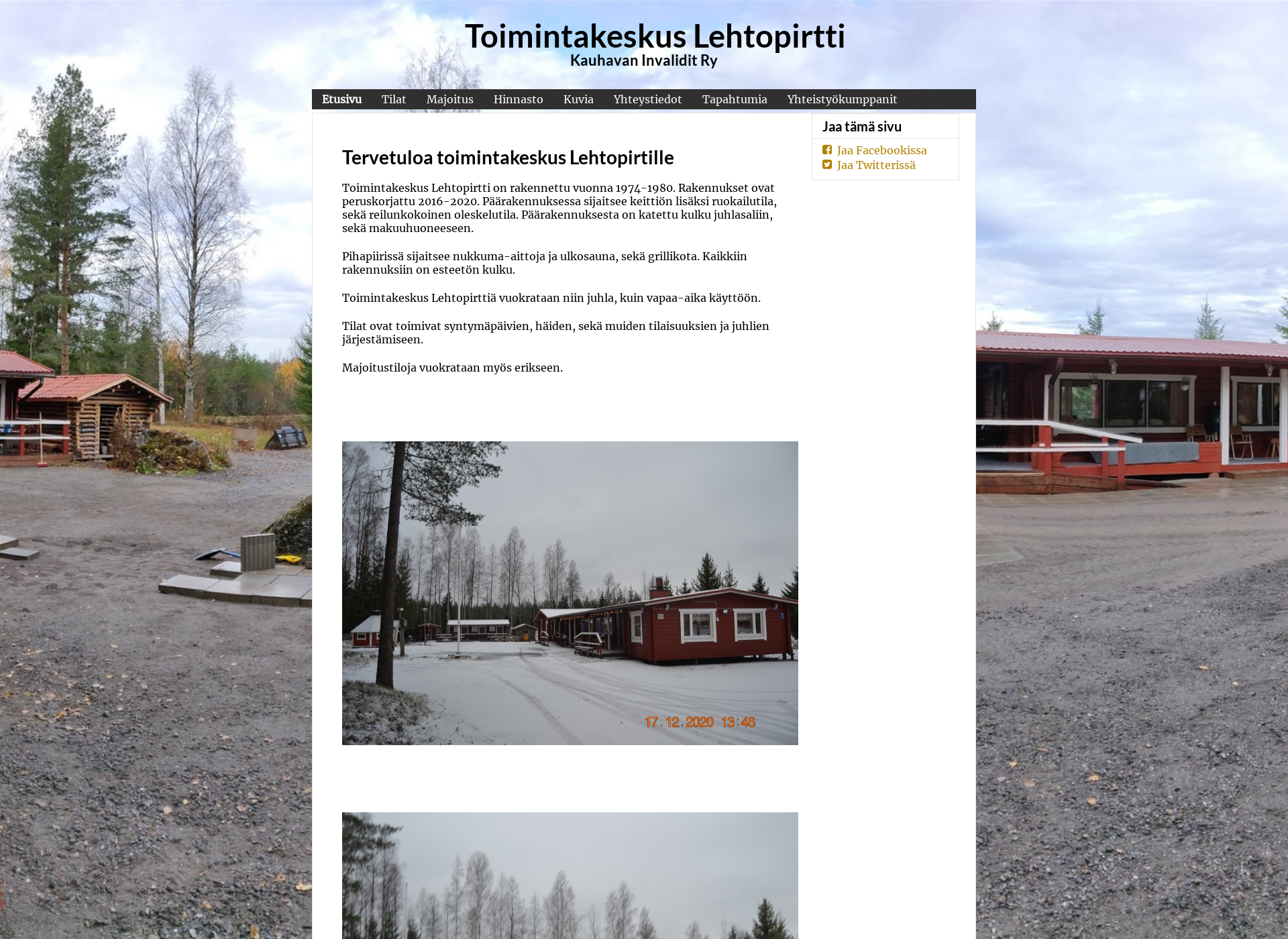Skärmdump för kauhavaninvalidit.fi