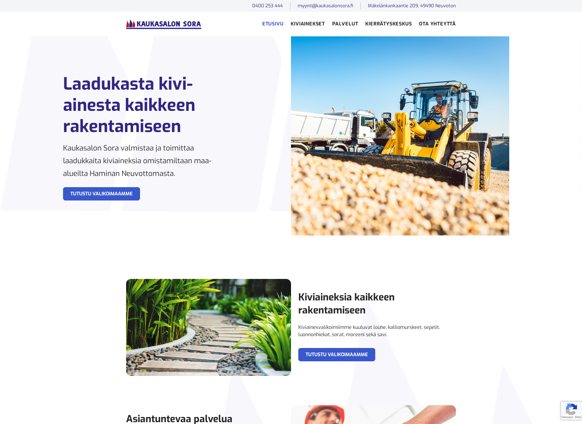 Skärmdump för kaukasalonsora.fi