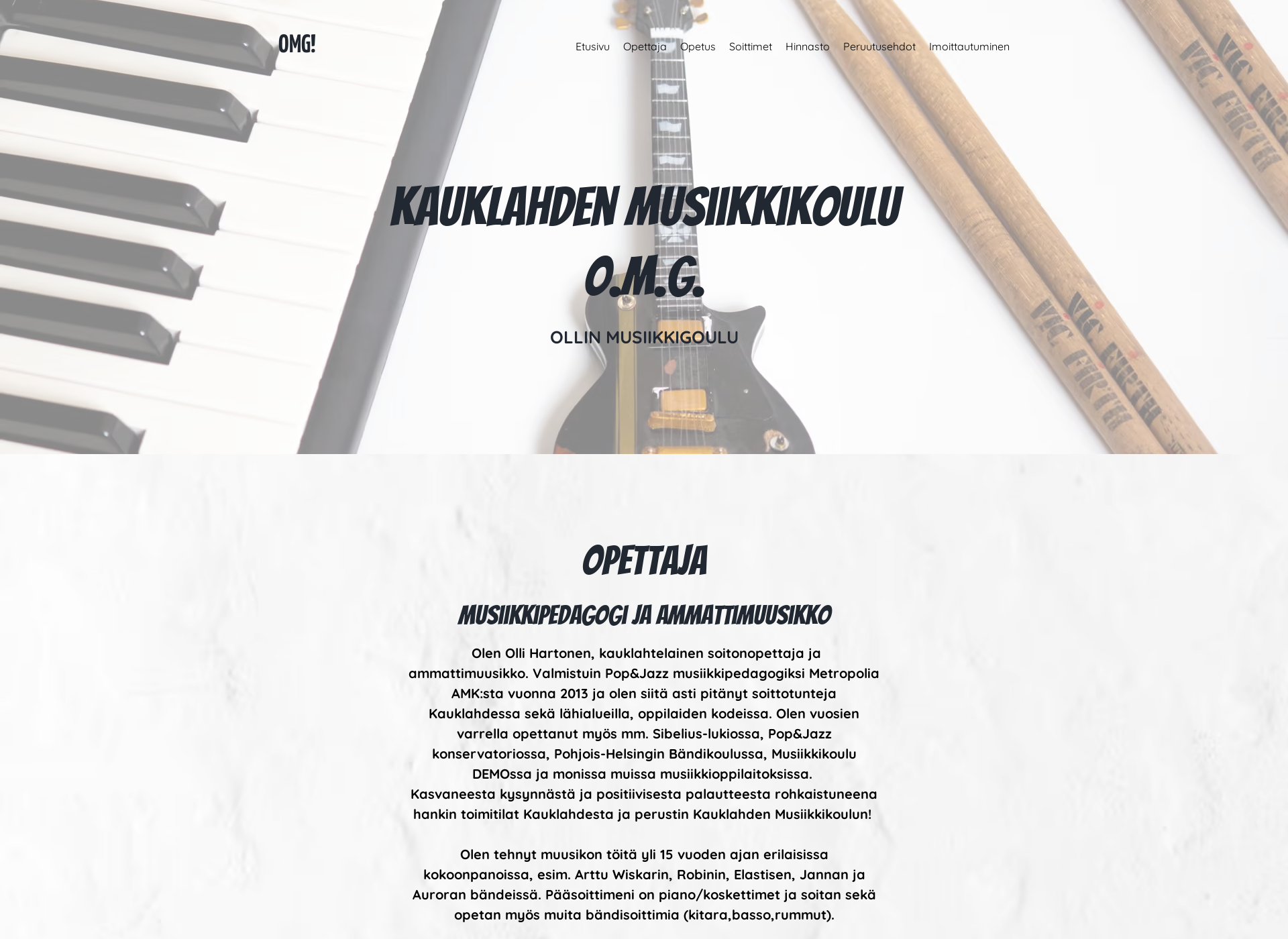 Skärmdump för kauklahdenmusiikkikoulu.fi